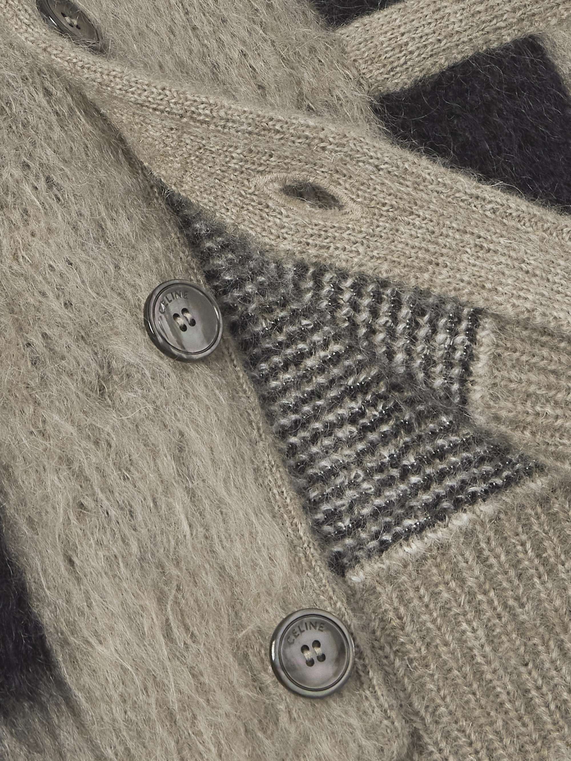 Striped Wool-Blend Cardigan view