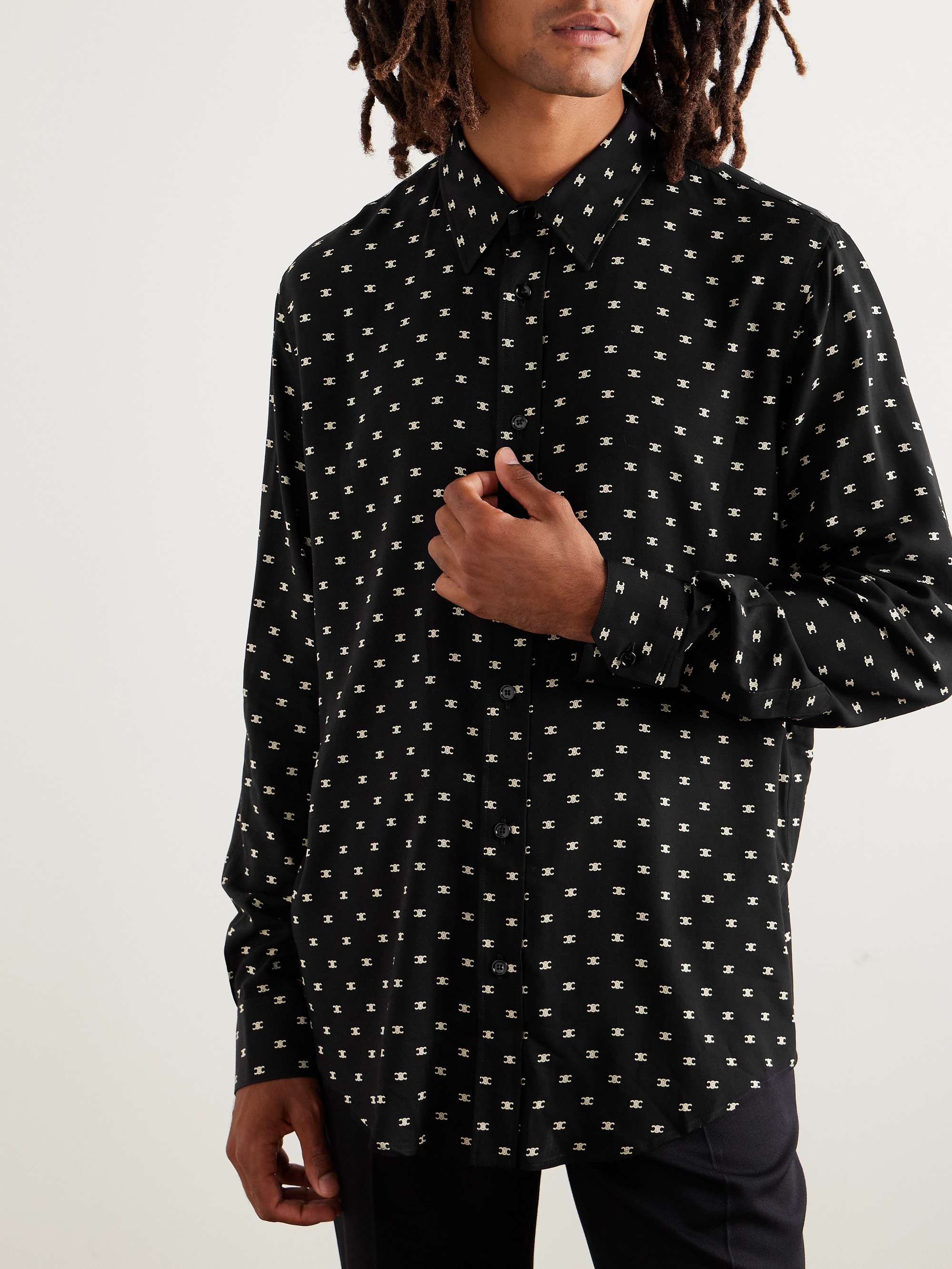 Logo-Print Woven Shirt view