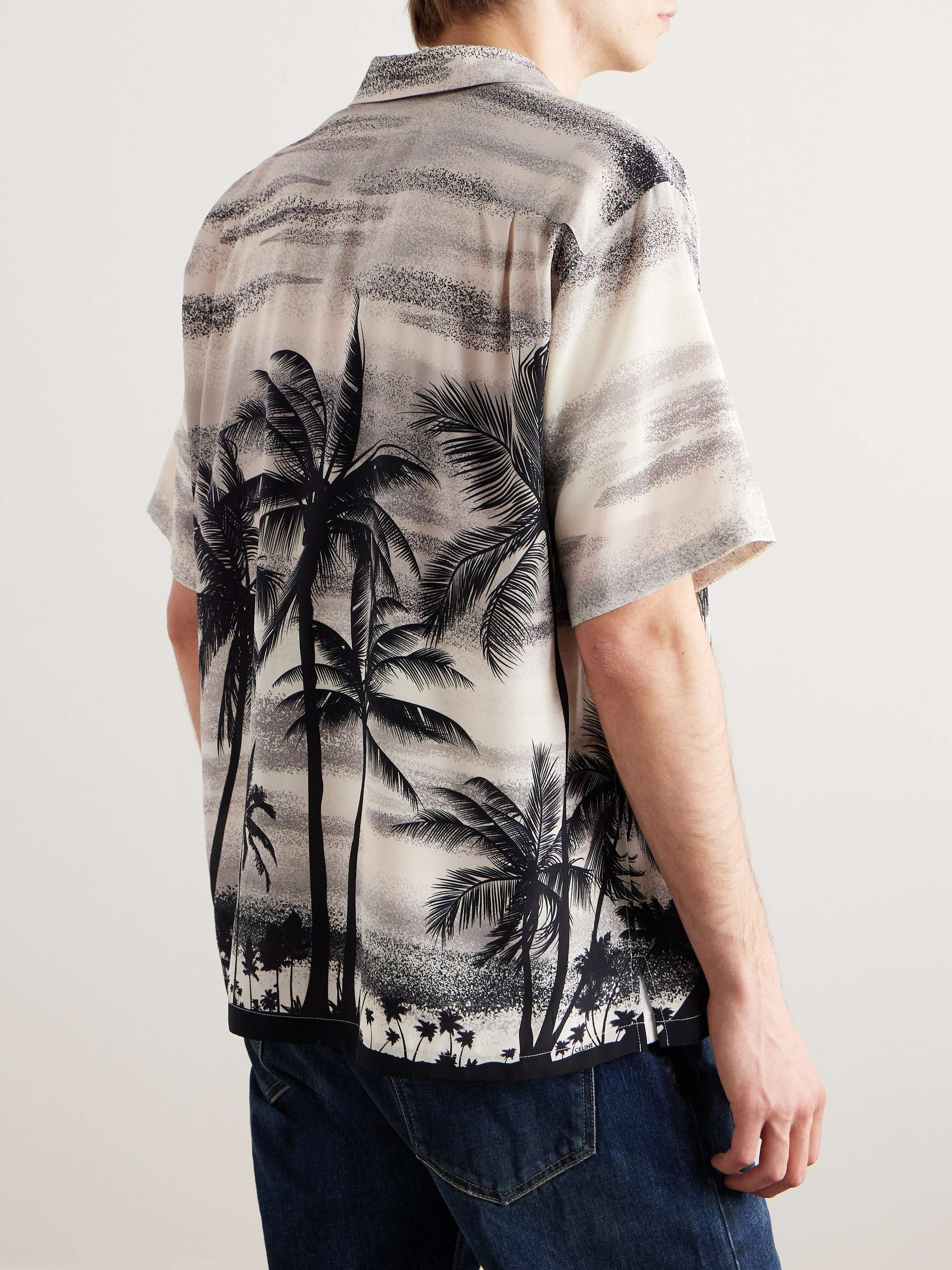 Hawaii Camp-Collar Printed Silk Crepe de Chine Shirt view