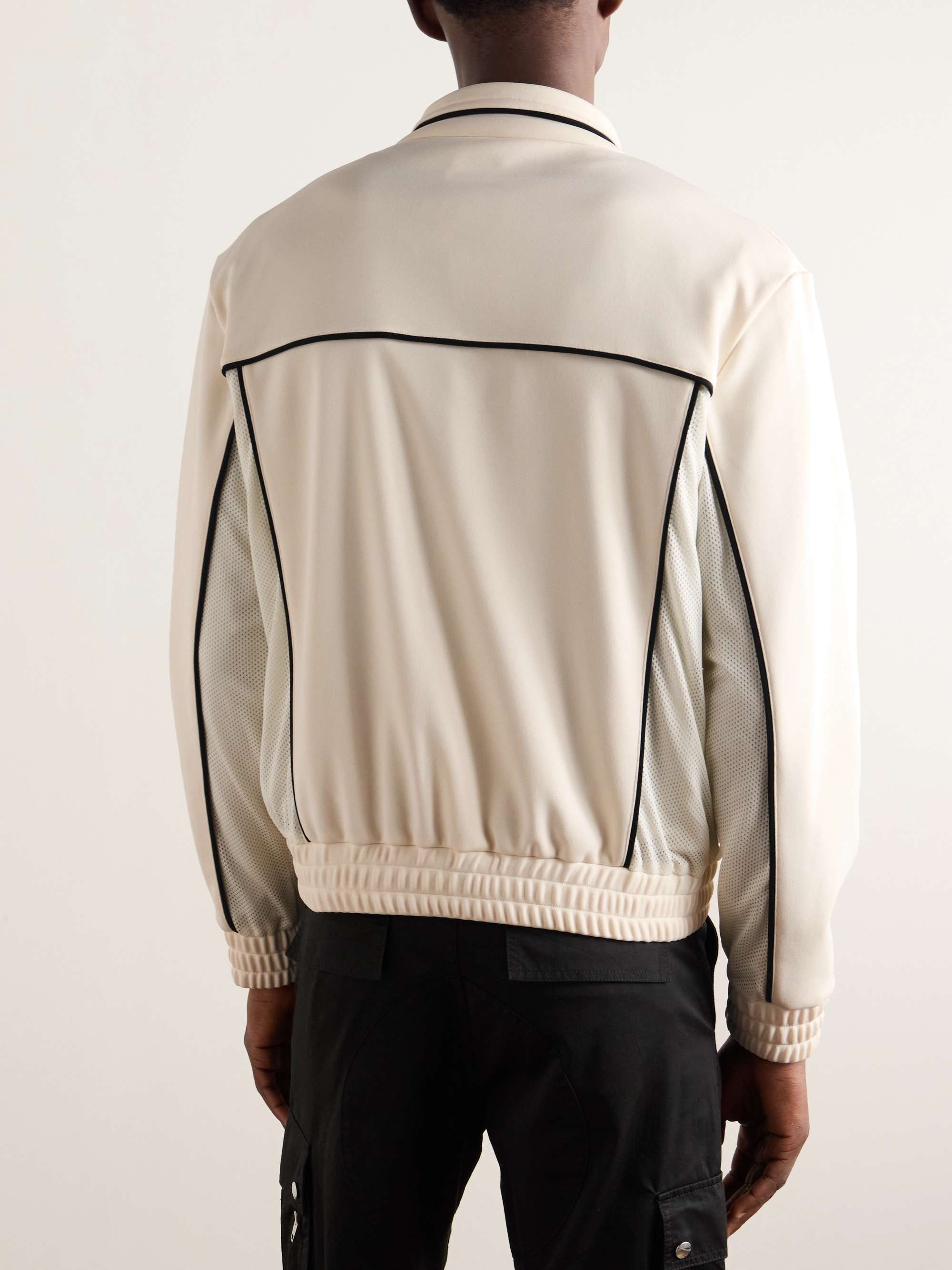 Logo-Embroidered Mesh-Trimmed Jersey Track Jacket view