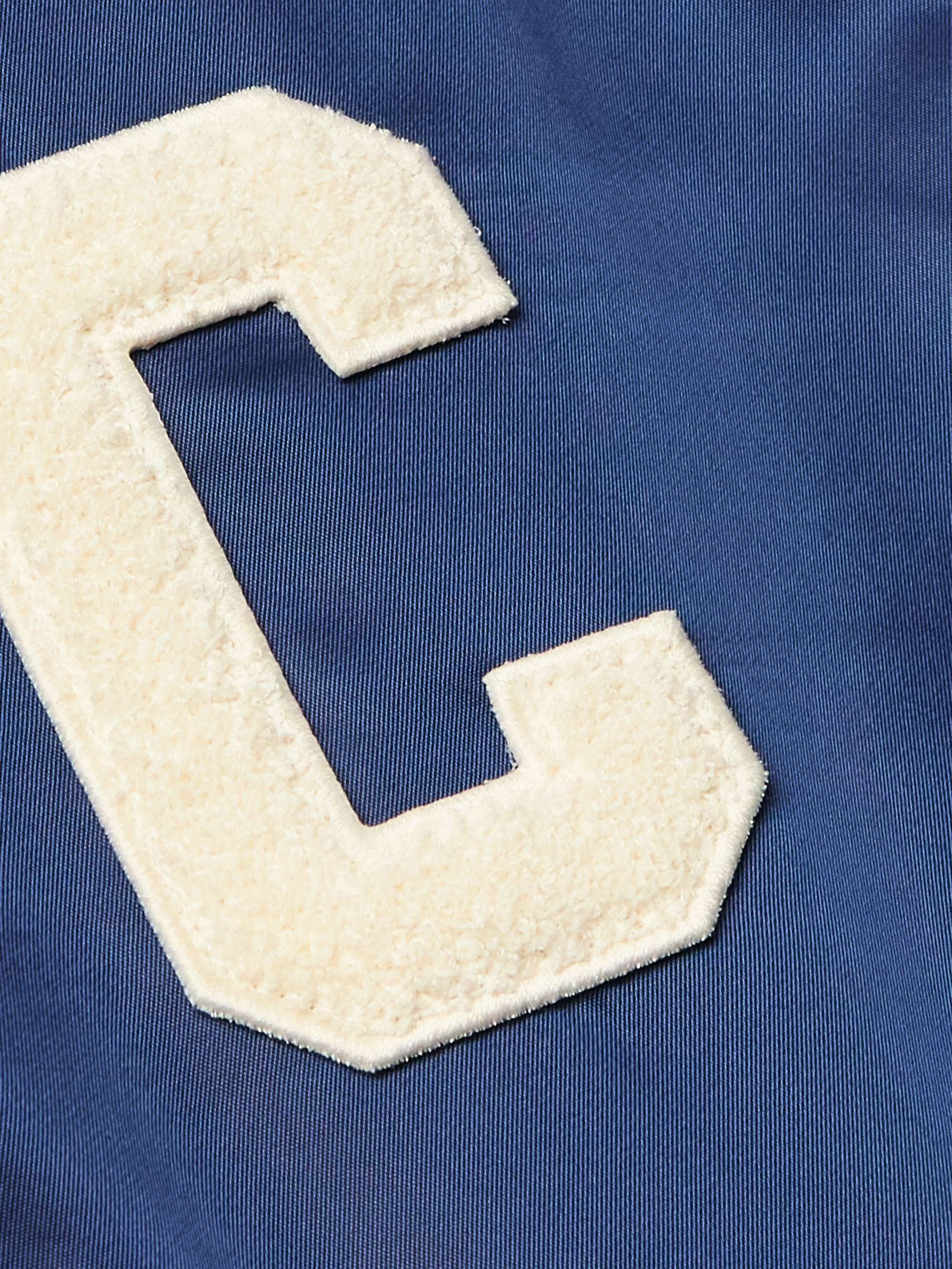 Teddy Logo-Appliquéd Cotton-Jersey and Shell Hooded Bomber Jacket view