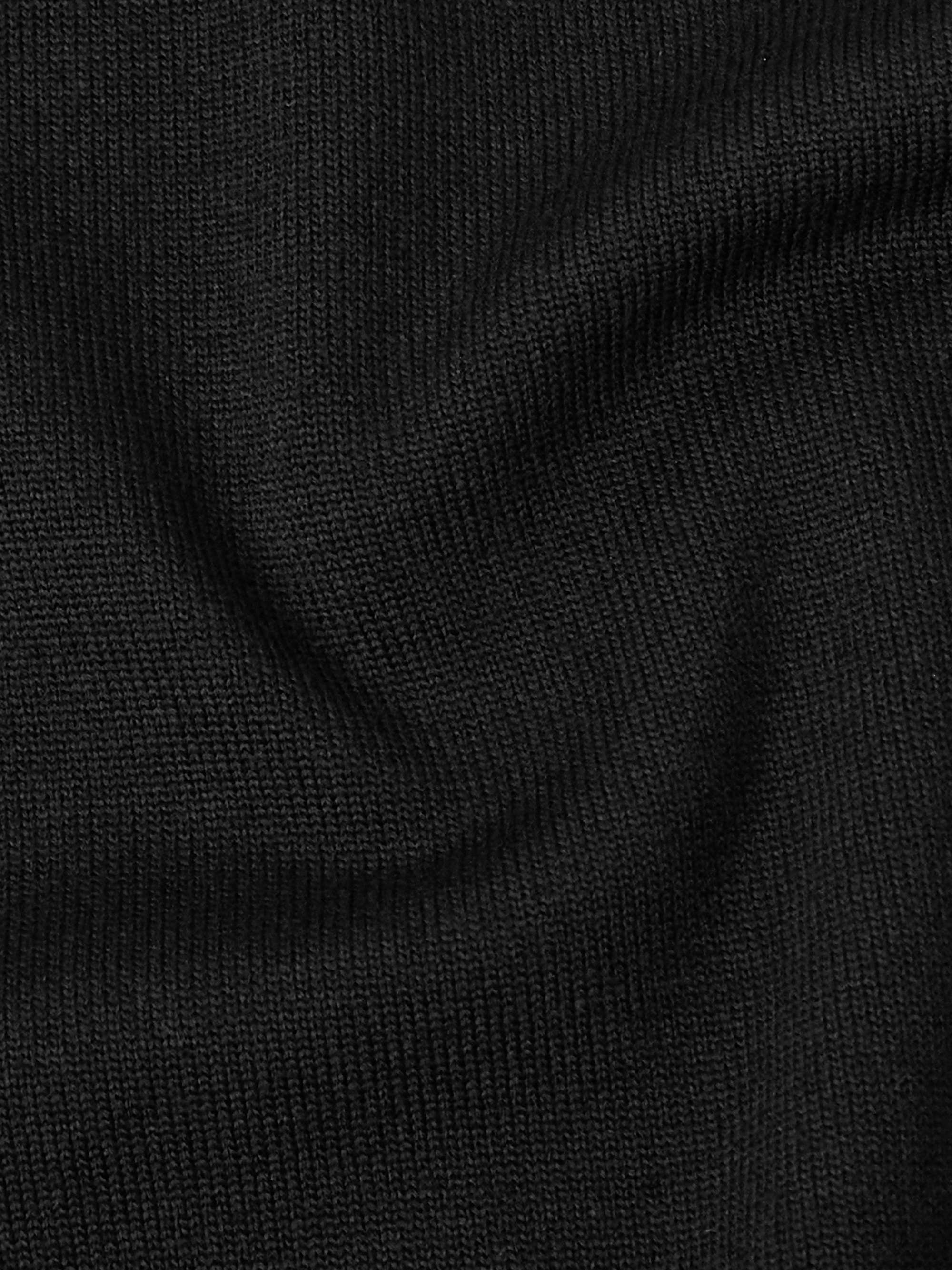Logo-Embroidered Wool-Blend Rollneck Sweater view