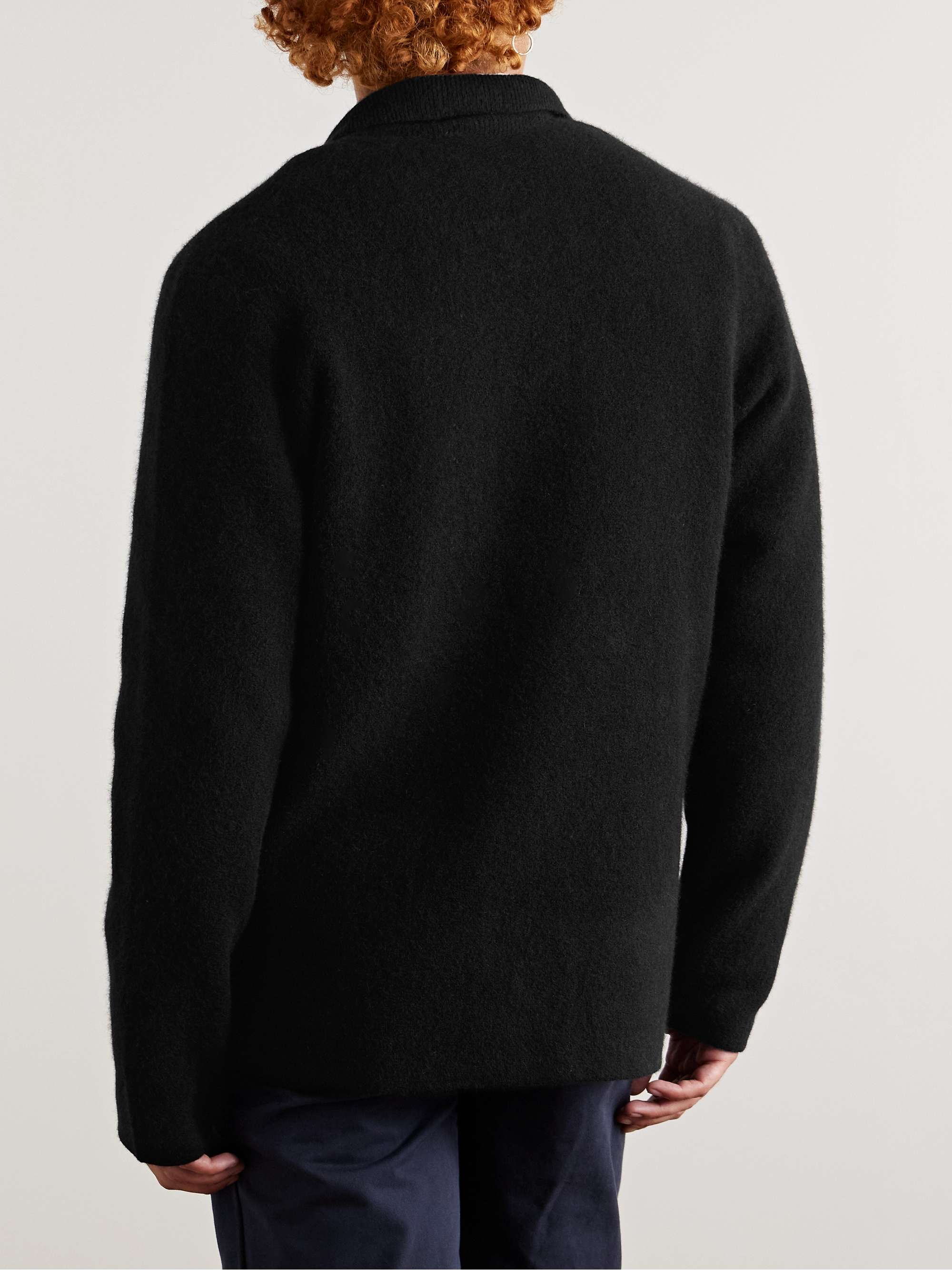 Unstructured Brushed-Knit Blazer view