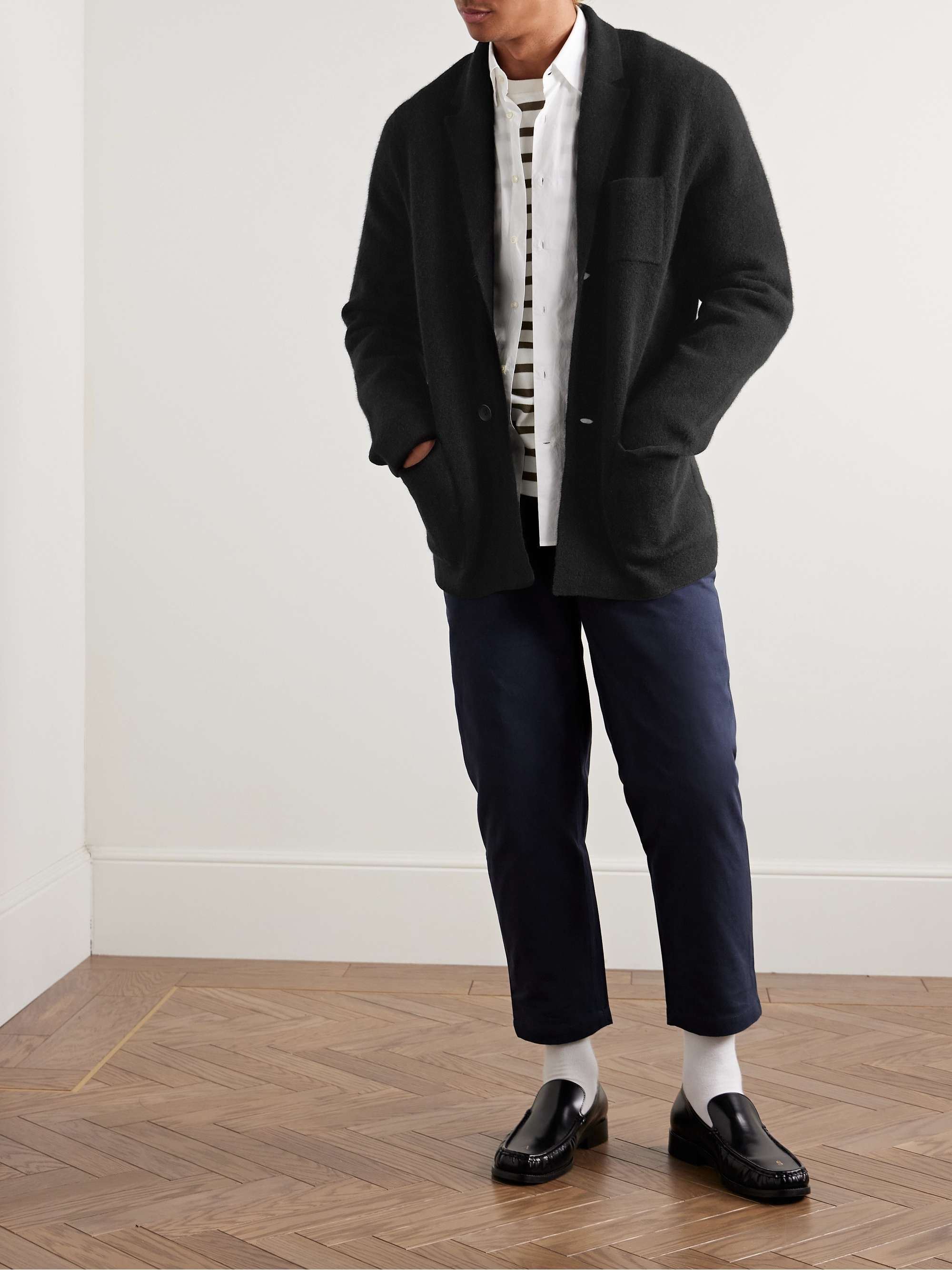 Unstructured Brushed-Knit Blazer view