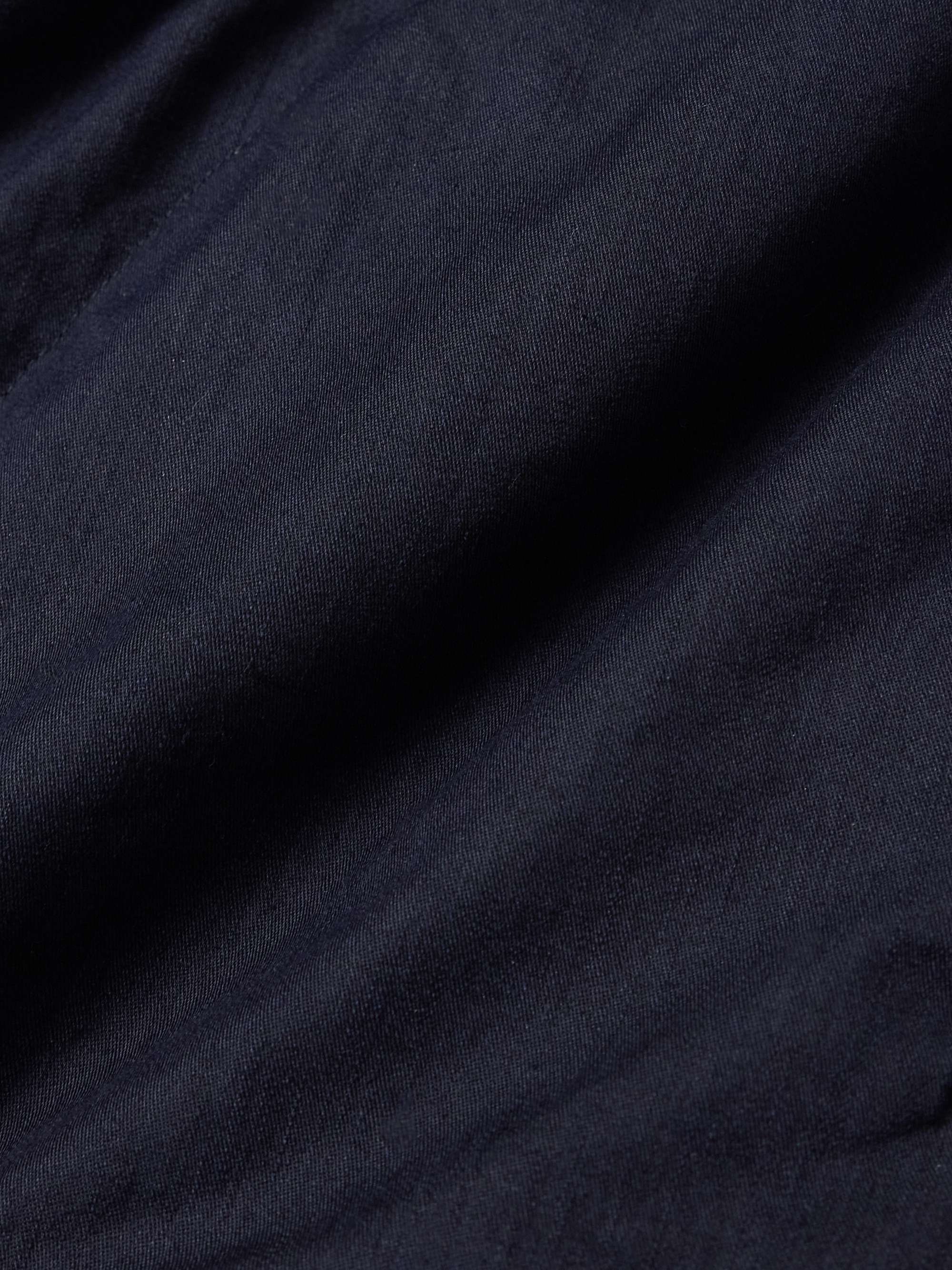 Padded Indigo-Dyed Cotton-Blend Shell Jacket view