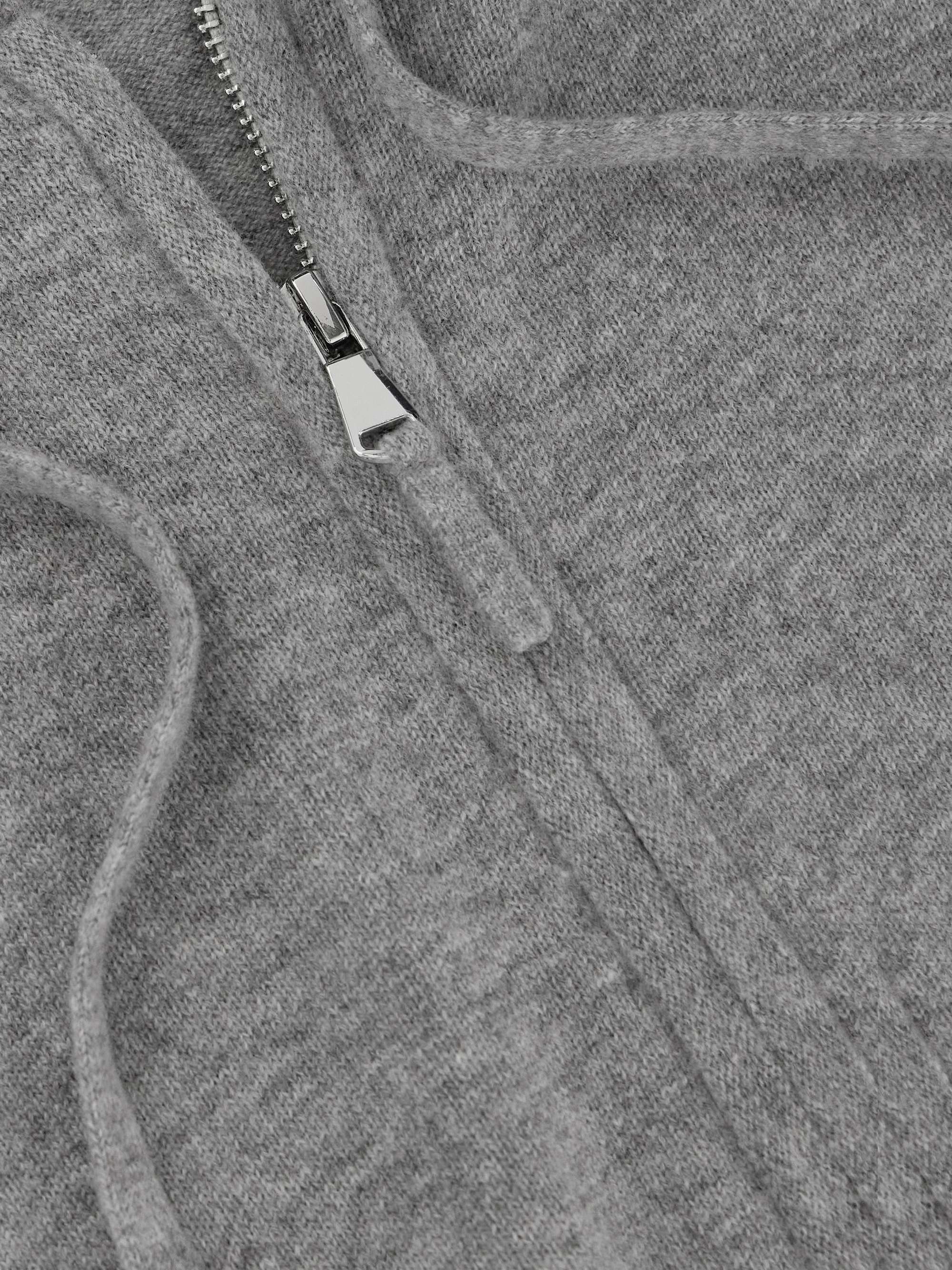 Virgin Wool and Cashmere-Blend Zip-Up Hoodie view