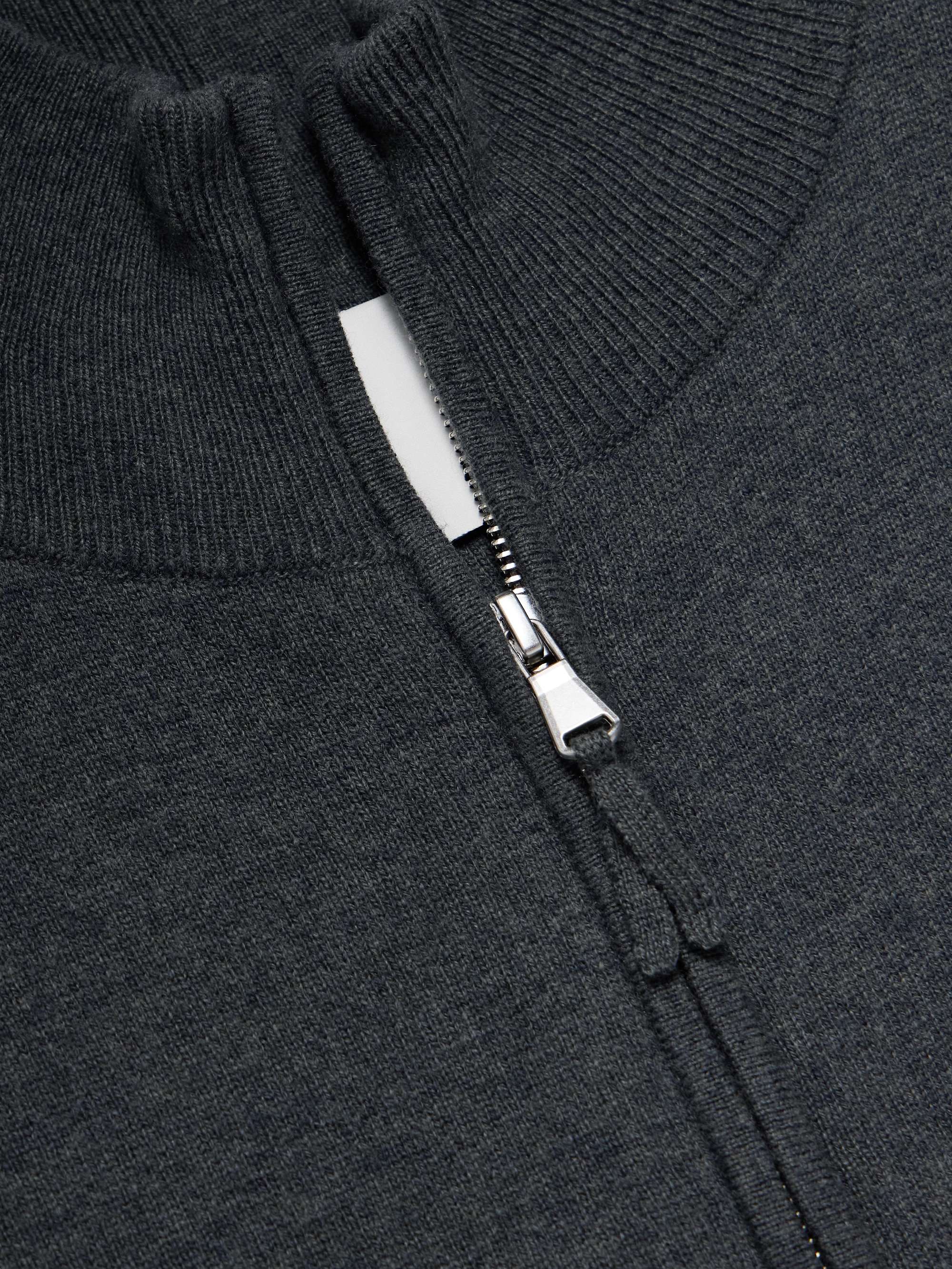 Wool and Cashmere-Blend Zip-Up Cardigan view