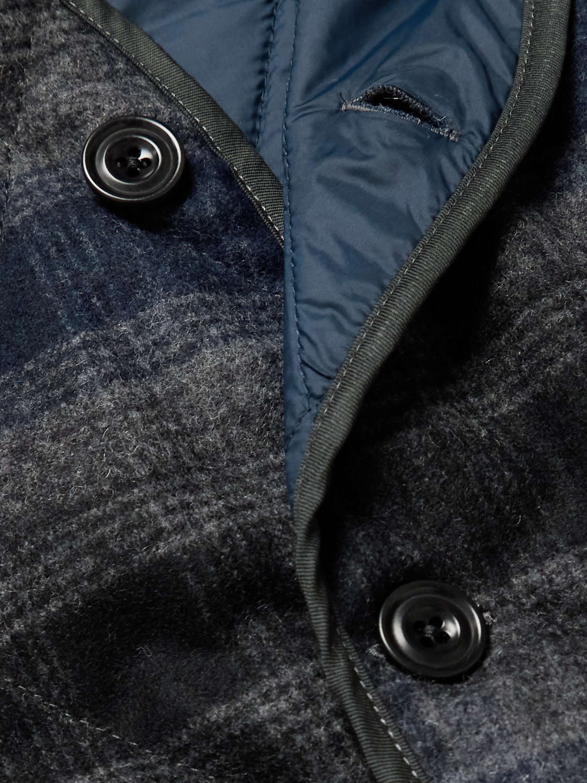 Vince quilted checked recycled wool-blend gilet view