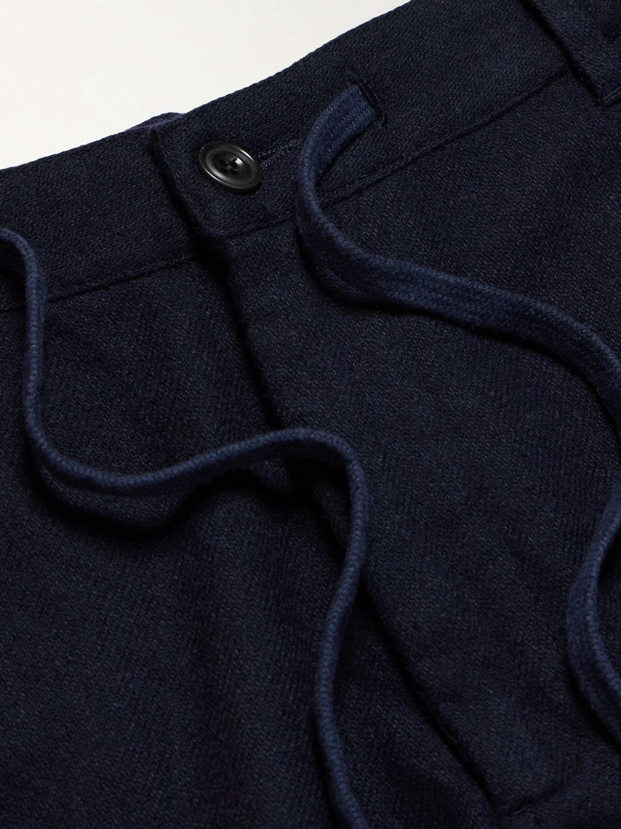 Tanker Straight-Leg Wool-Blend Drawstring Suit Trousers view