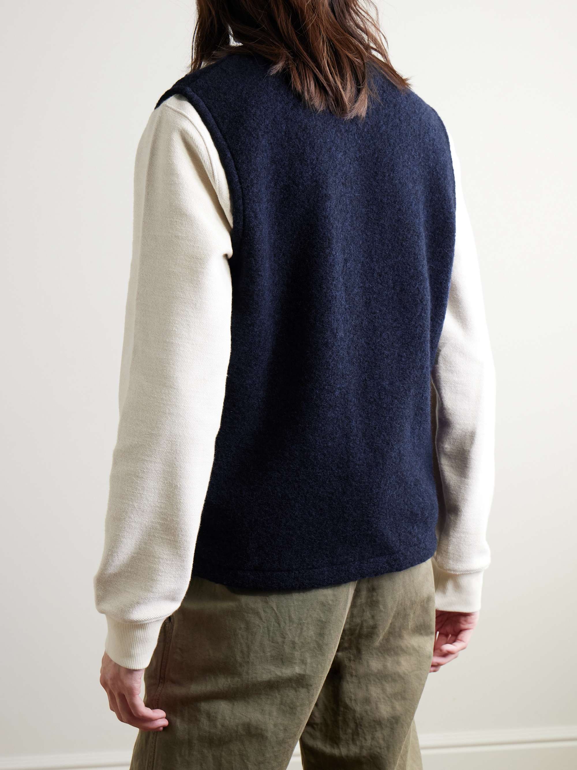 Boiled Wool-Blend Fleece Gilet view