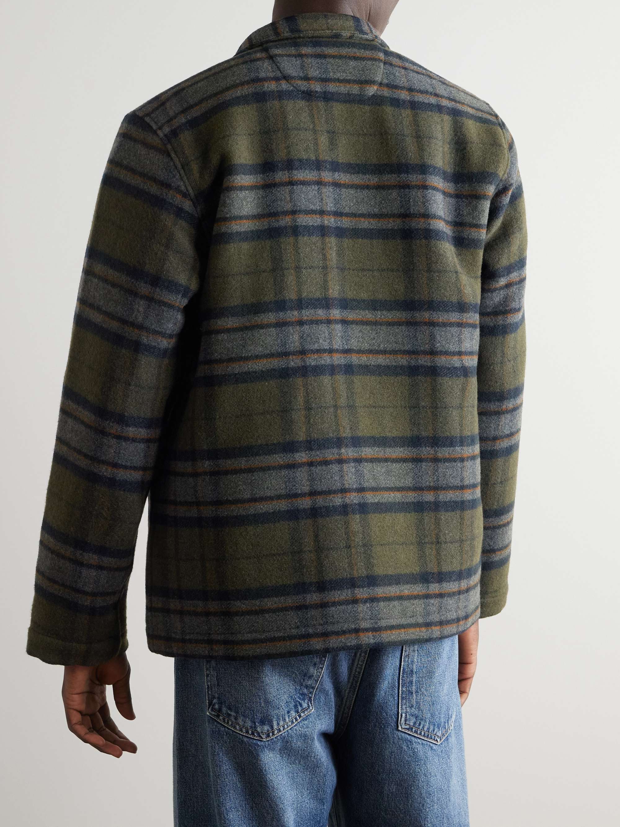 Perry Checked Recycled Wool-Blend Jacket view