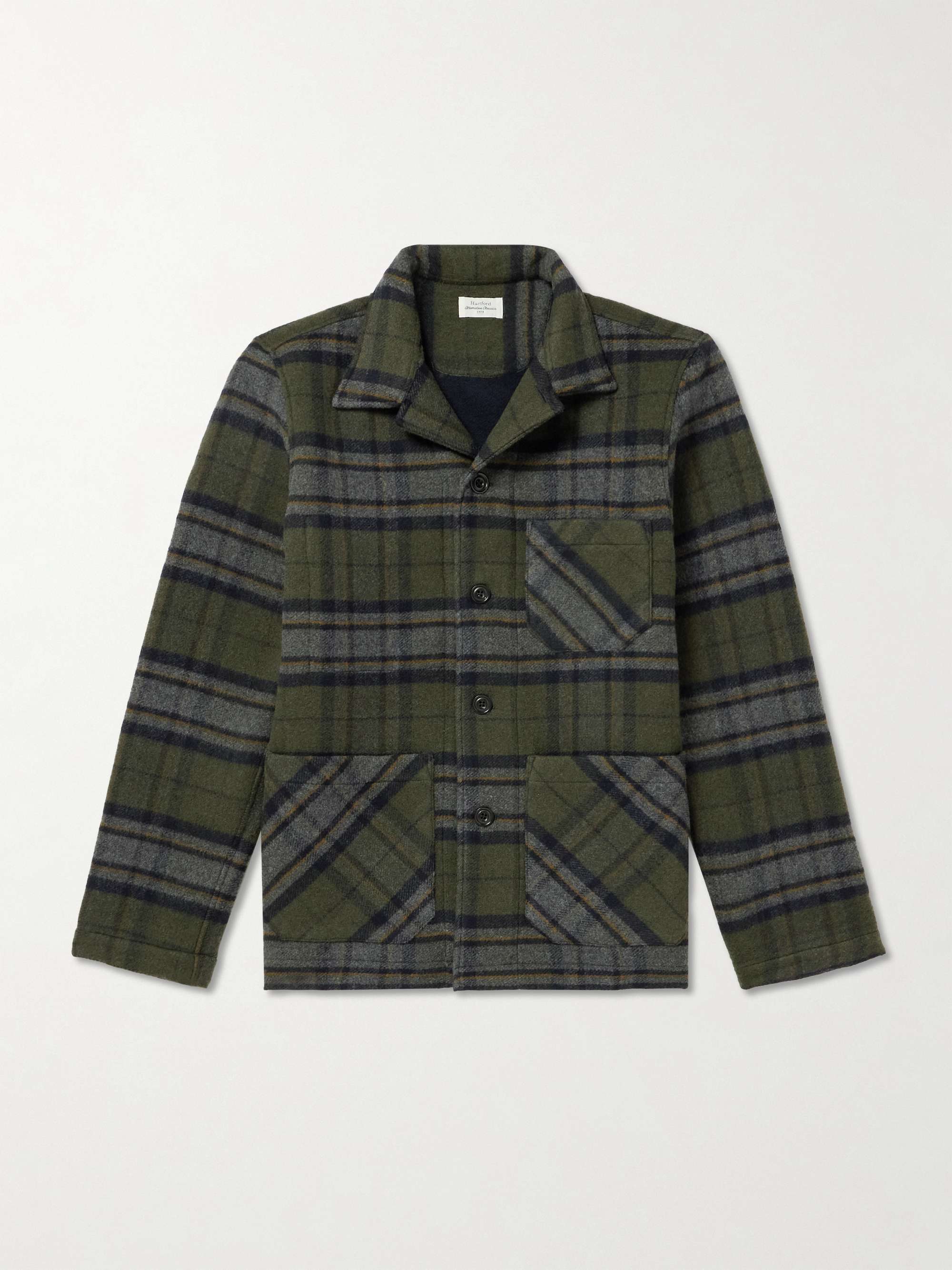 Perry Checked Recycled Wool-Blend Jacket view