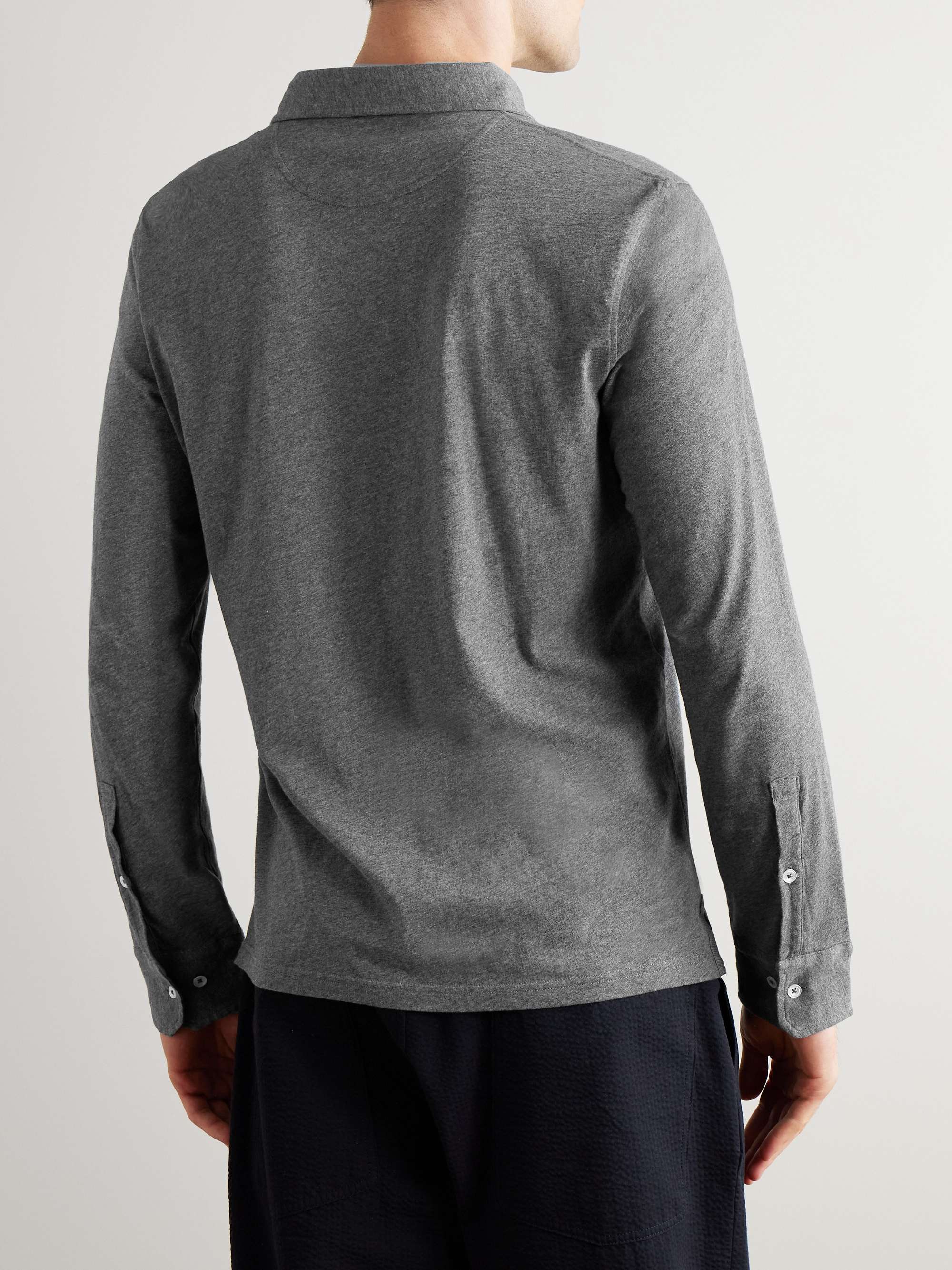 Garment-Dyed Cotton-Jersey Polo Shirt view