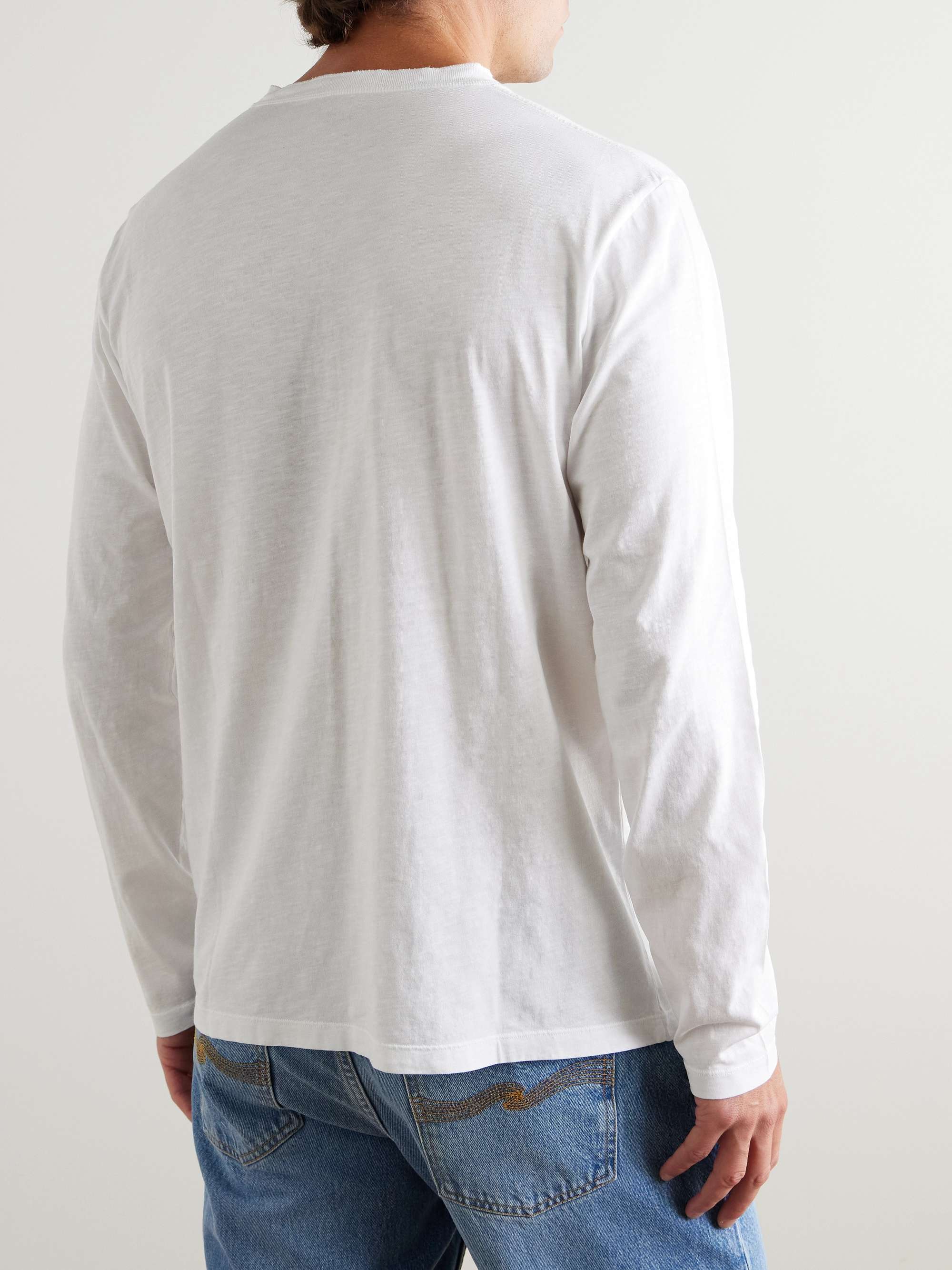 Garment-Dyed Cotton-Jersey Henley T-Shirt view