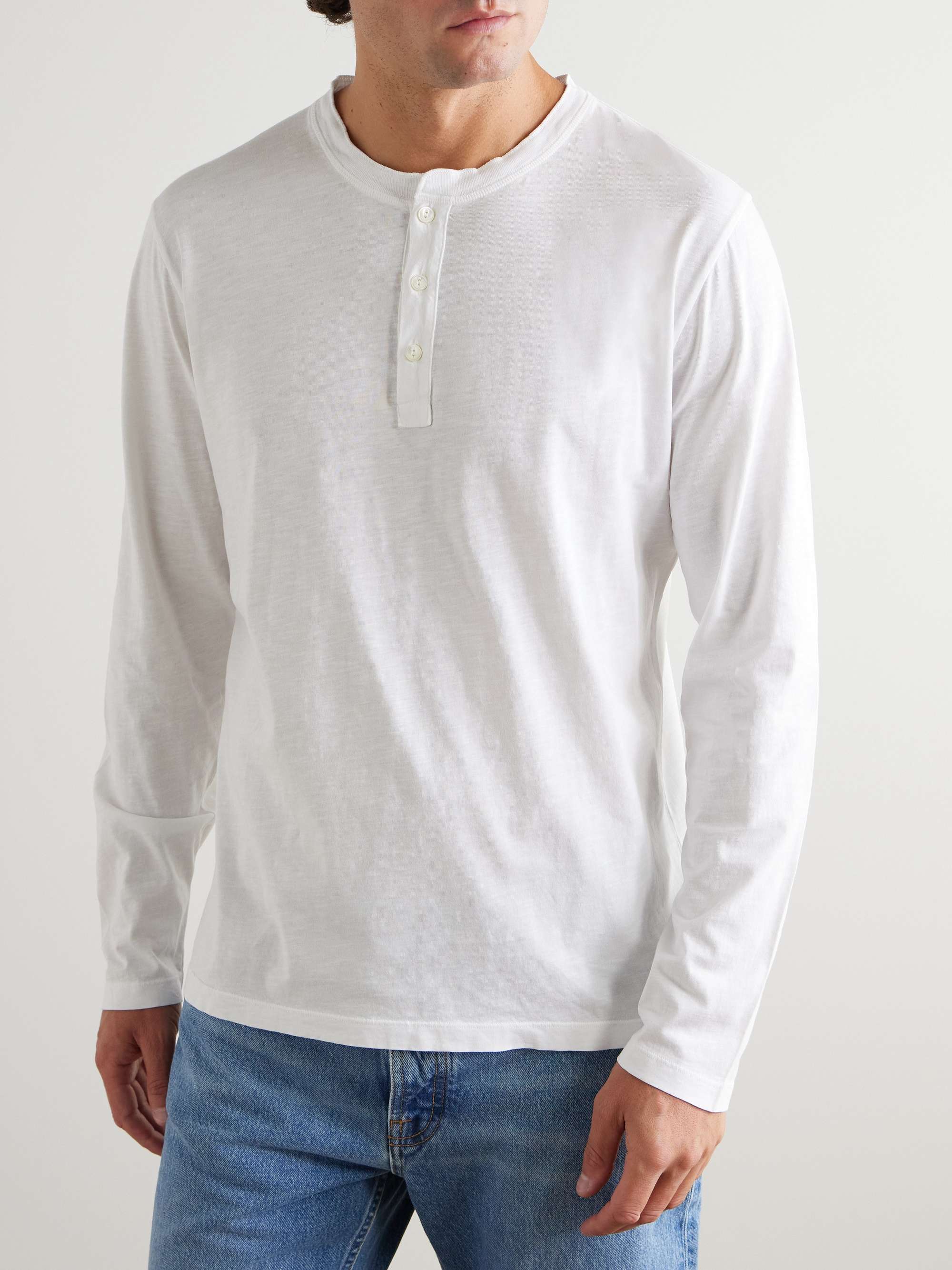 Garment-Dyed Cotton-Jersey Henley T-Shirt view