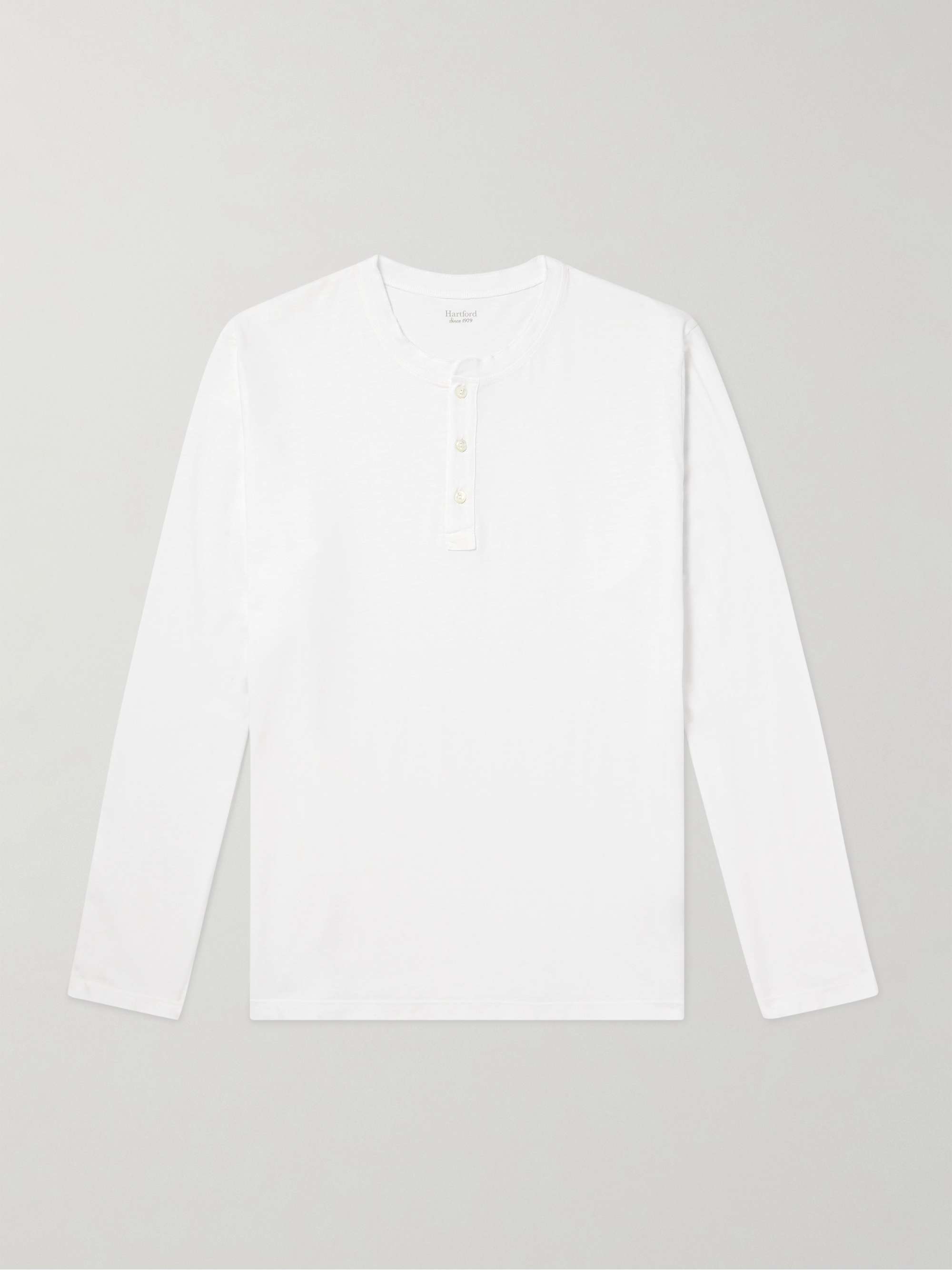 Garment-Dyed Cotton-Jersey Henley T-Shirt view