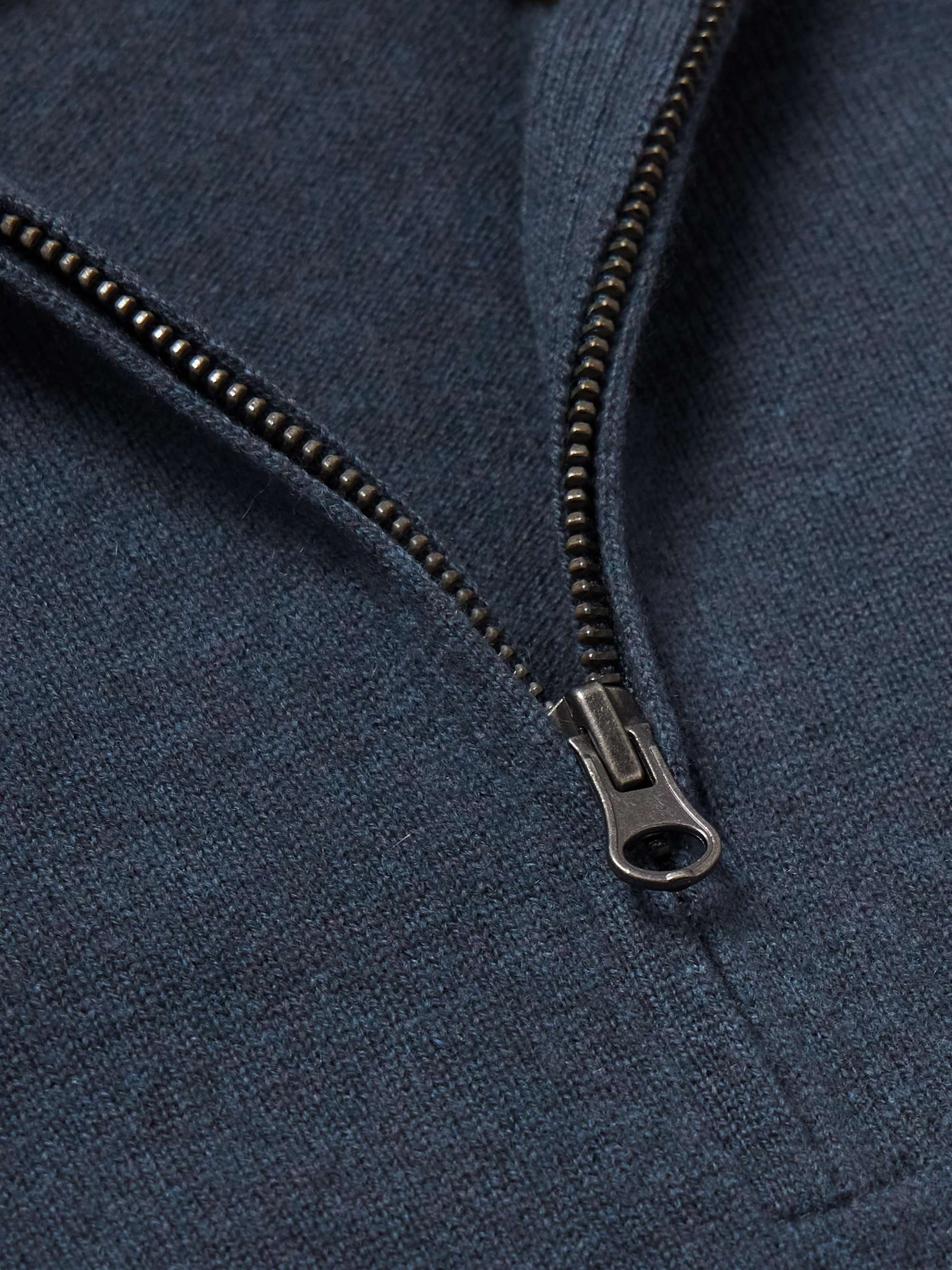 Wool and Cashmere-Blend Half-Zip Sweater view