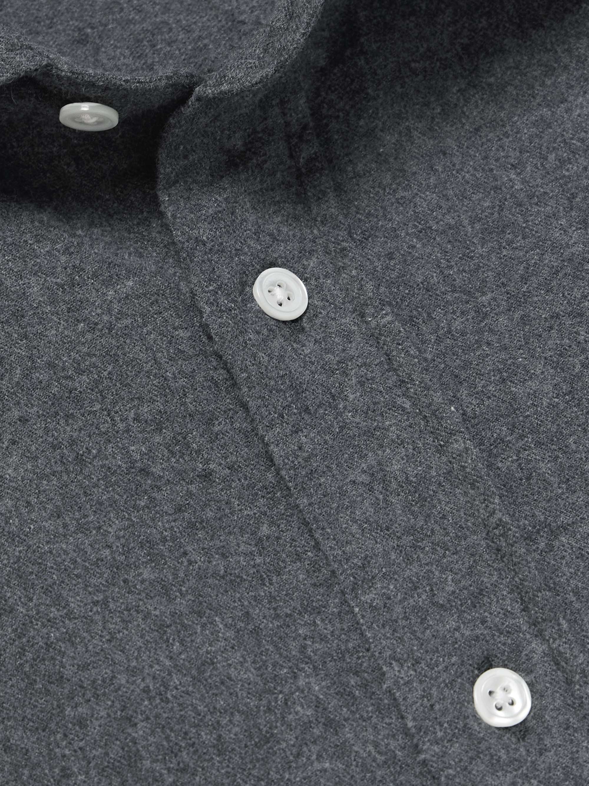Paul Brushed Cotton-Twill Shirt view
