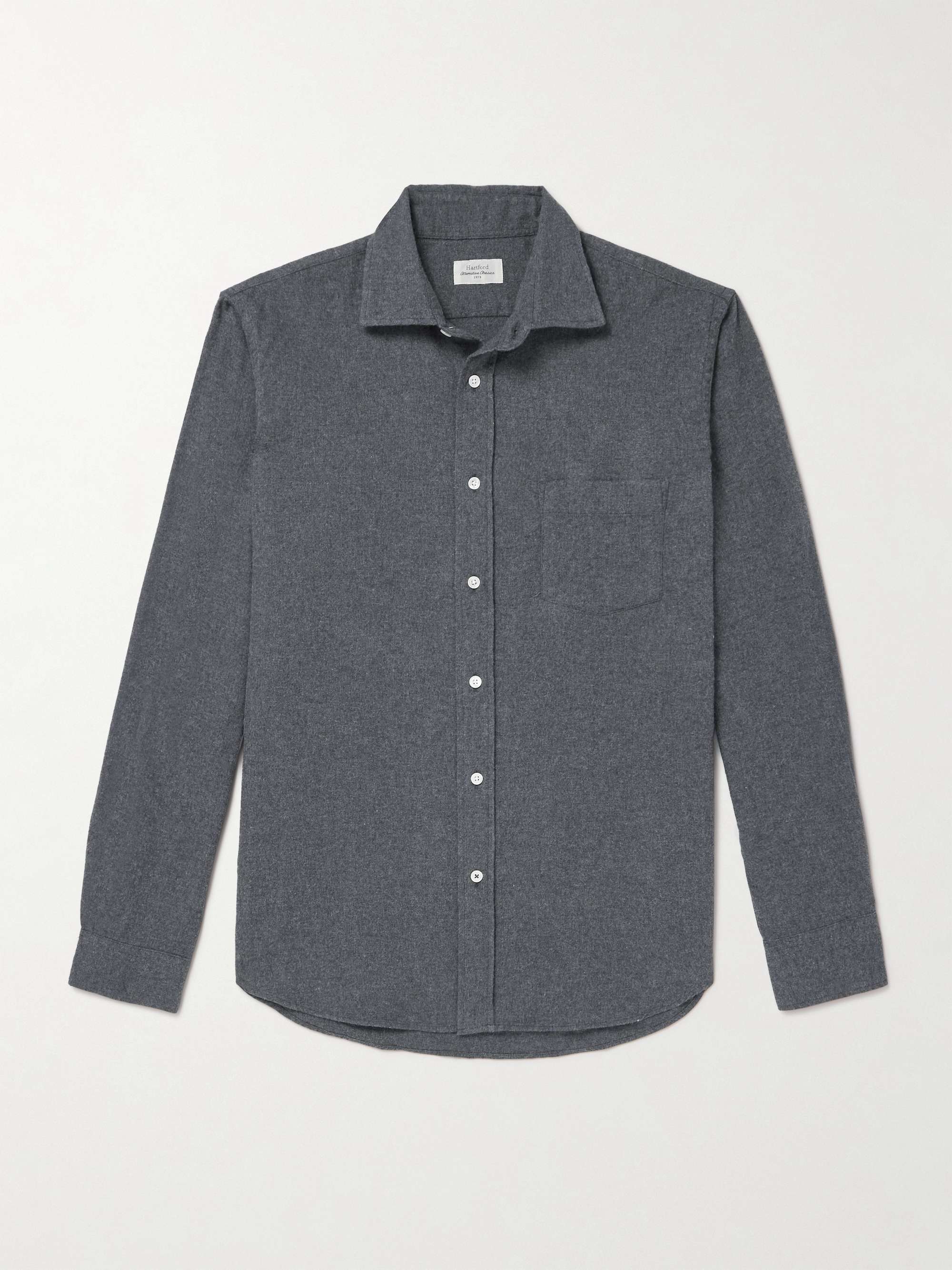Paul Brushed Cotton-Twill Shirt view