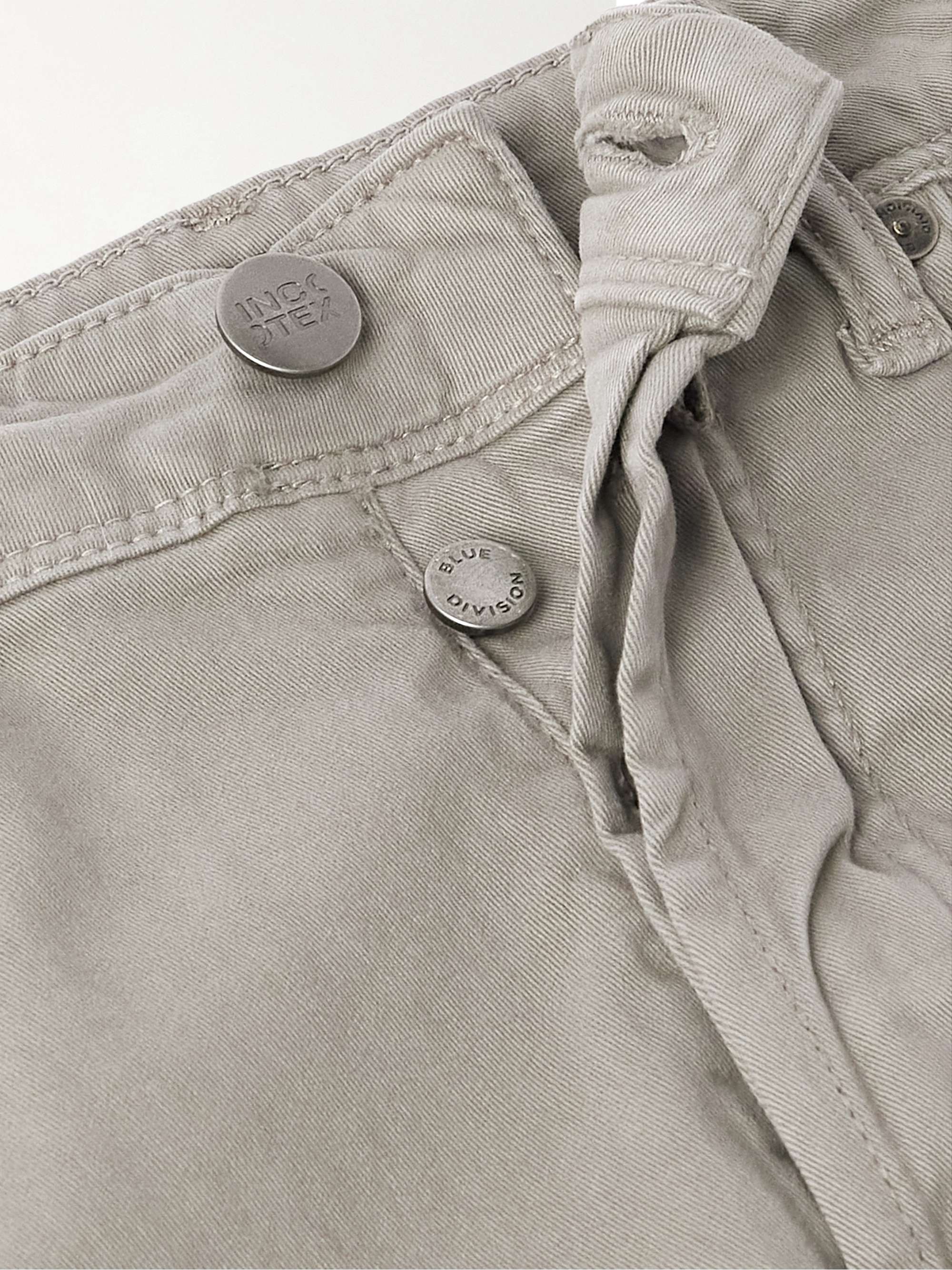 Blue Division Slim-Fit Straight-Leg Stretch-Cotton Gabardine Trousers view