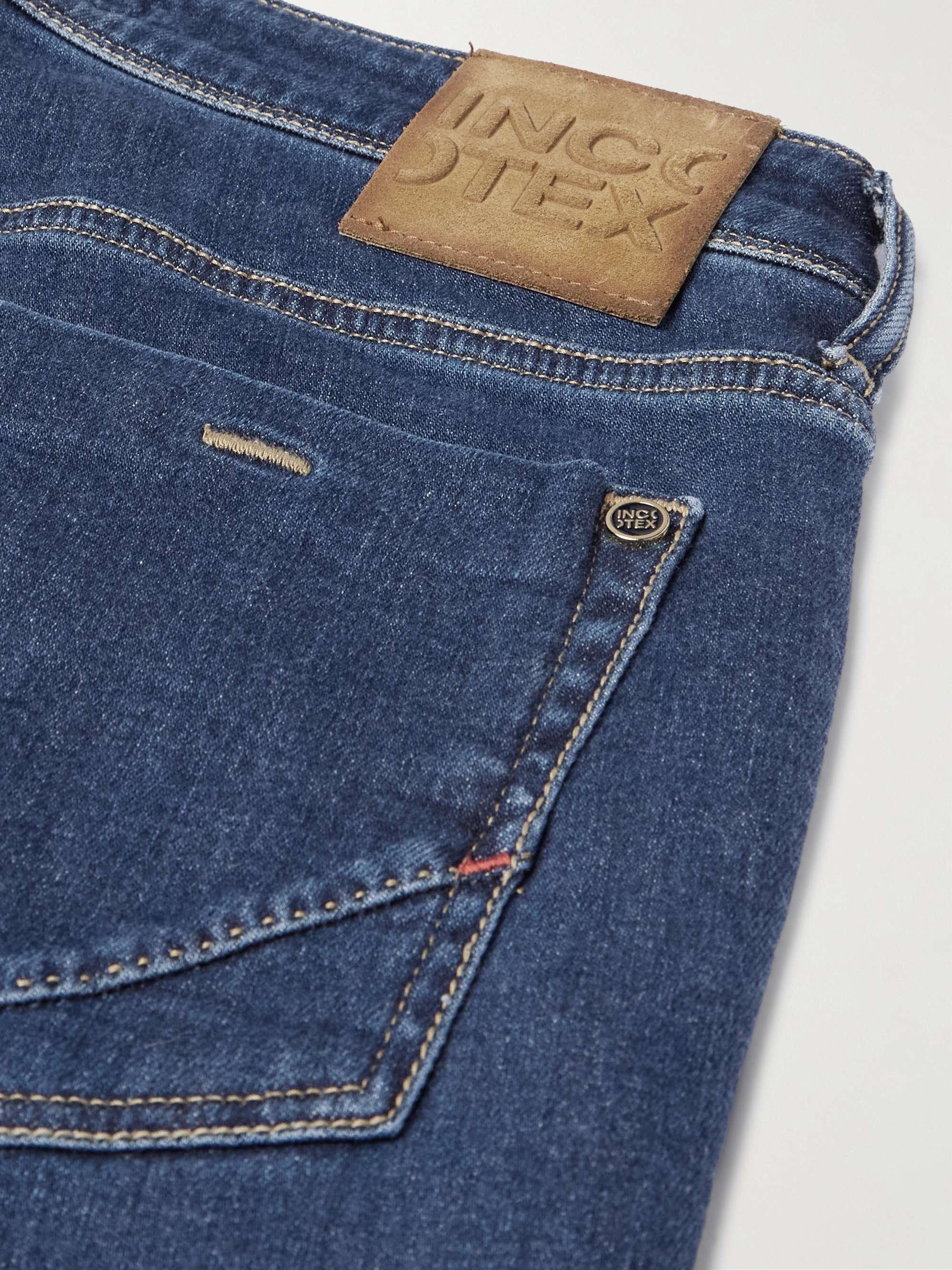Blue Division Slim-Fit Logo-Appliquéd Jeans view