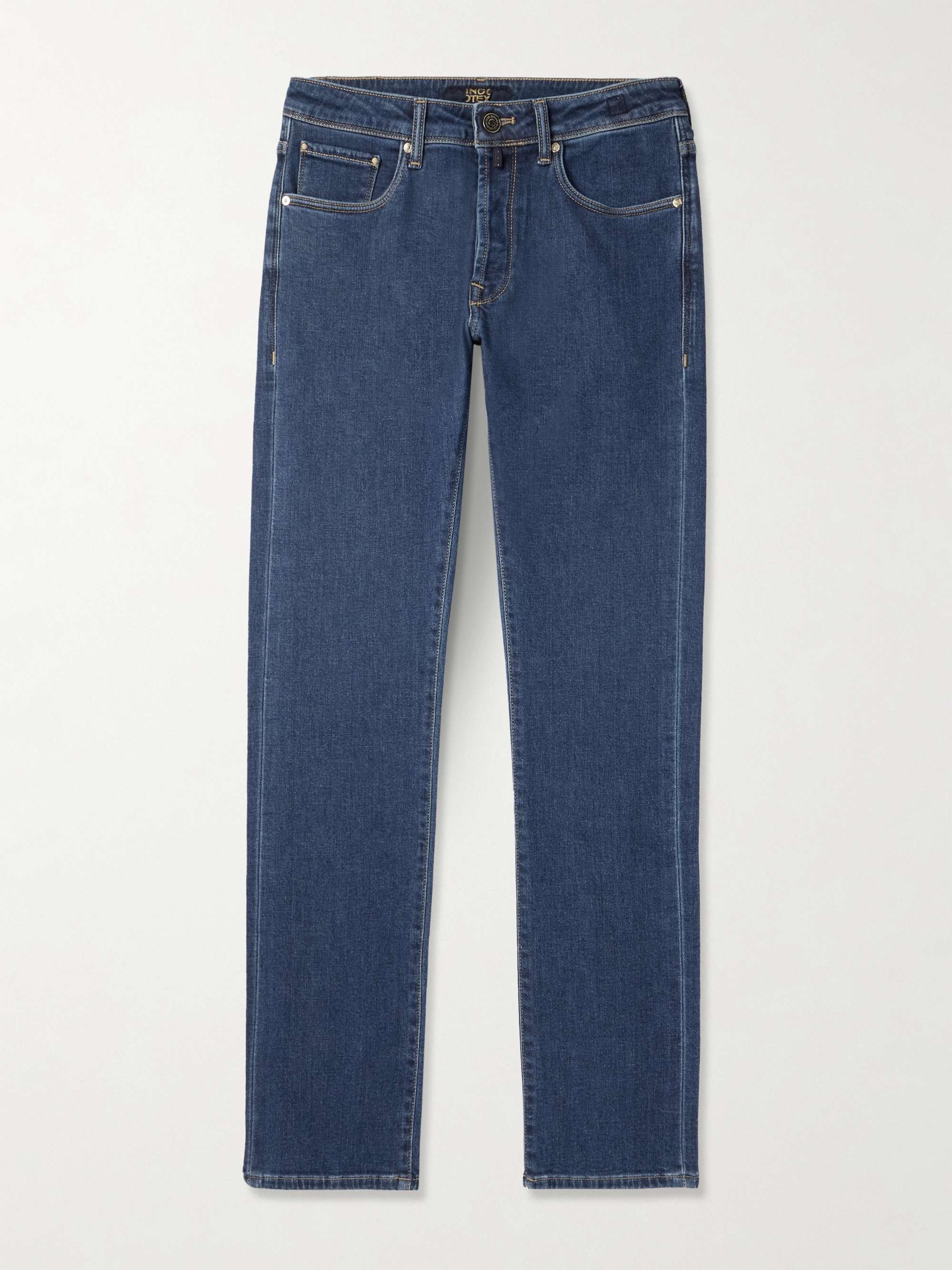 Blue Division Slim-Fit Logo-Appliquéd Jeans view