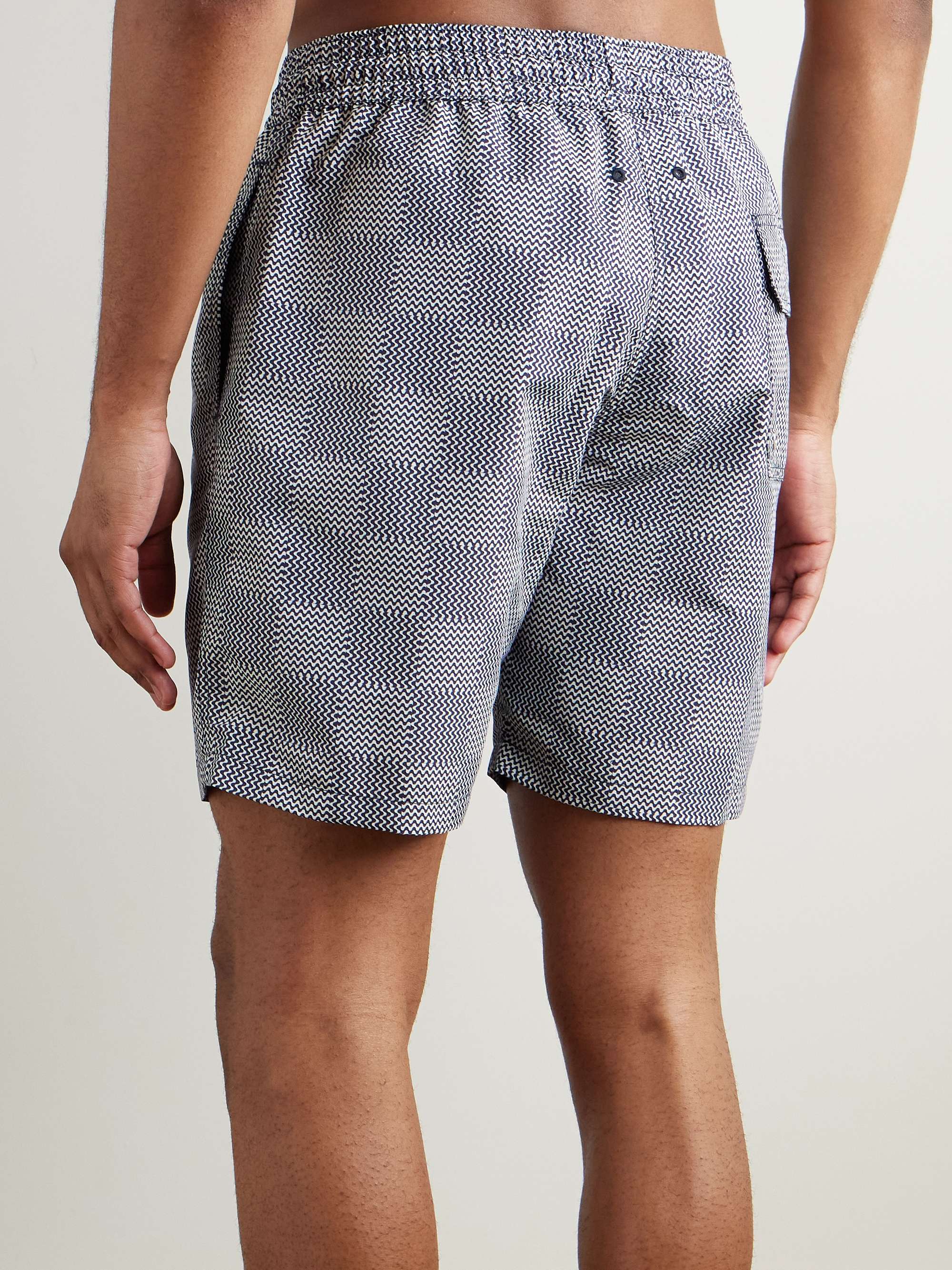 Copacabana Straight-Leg Long-Length Printed Recycled Swim Shorts view