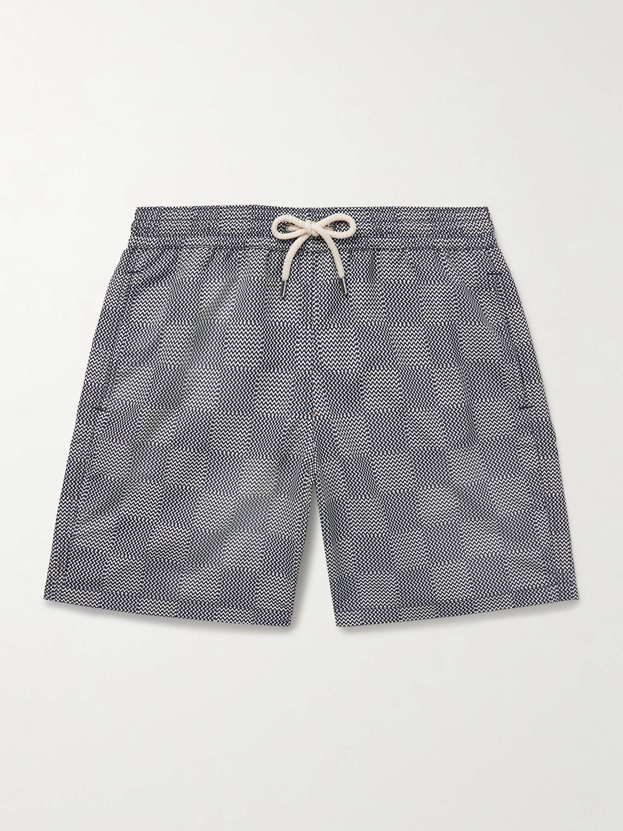 Copacabana Straight-Leg Long-Length Printed Recycled Swim Shorts view