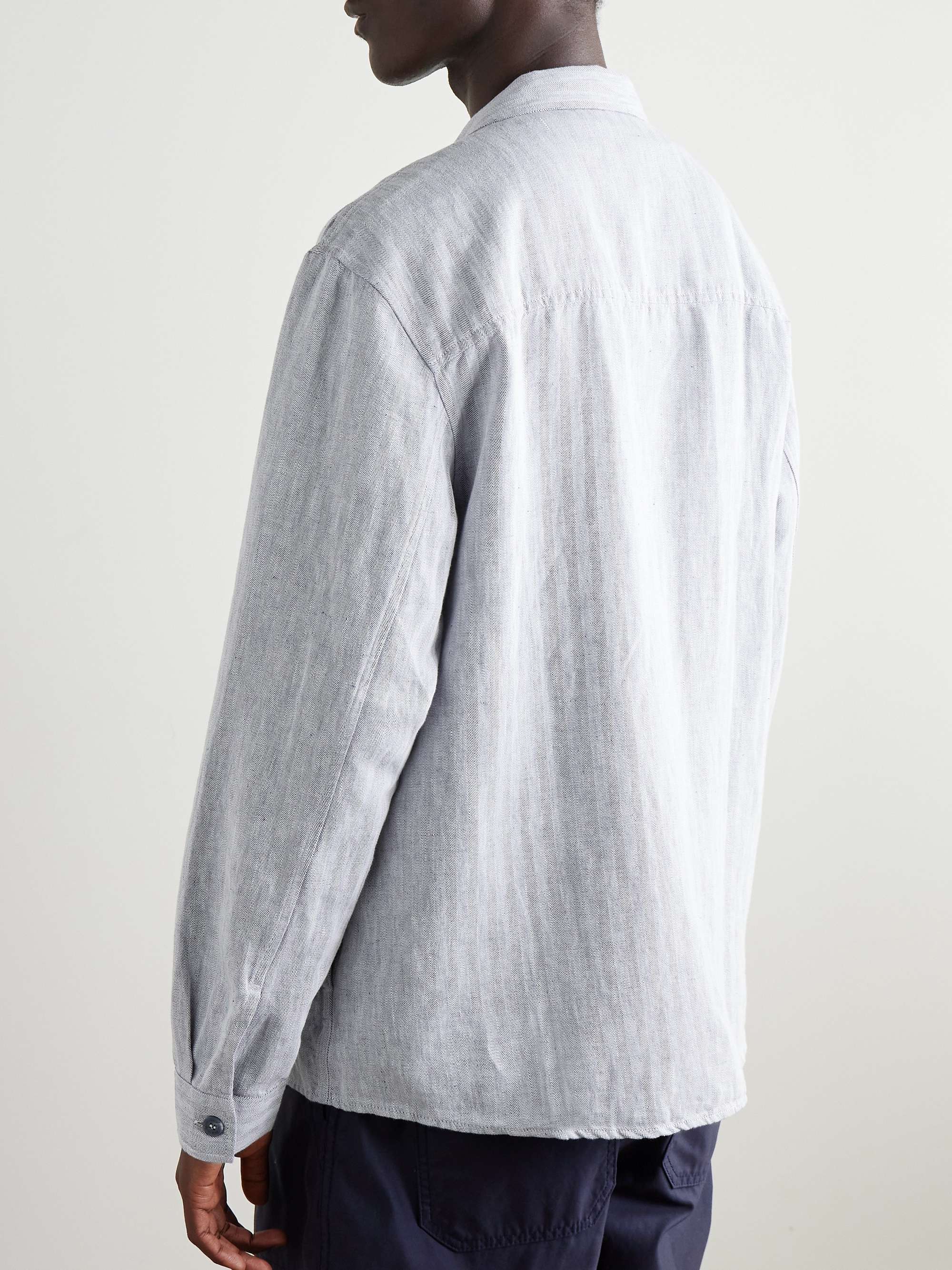 Nuno Herringbone Cotton and Linen-Blend Shirt Jacket view