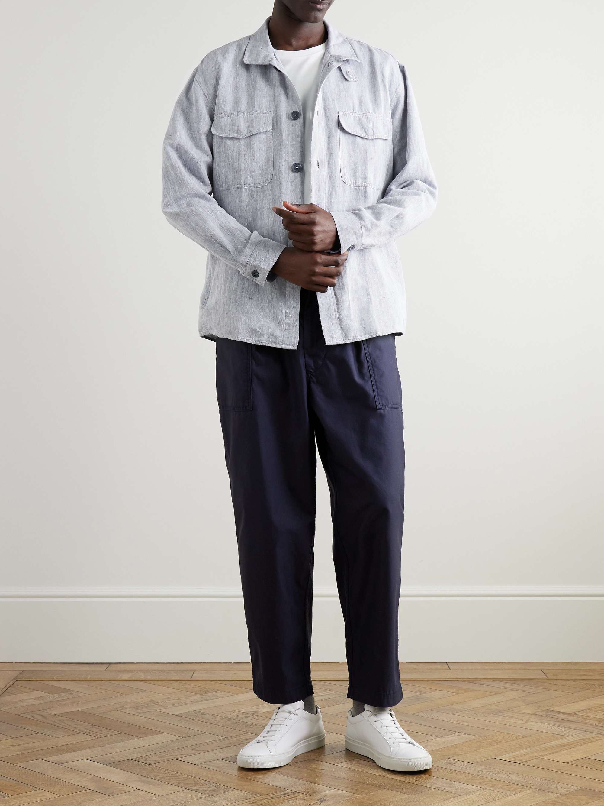 Nuno Herringbone Cotton and Linen-Blend Shirt Jacket view