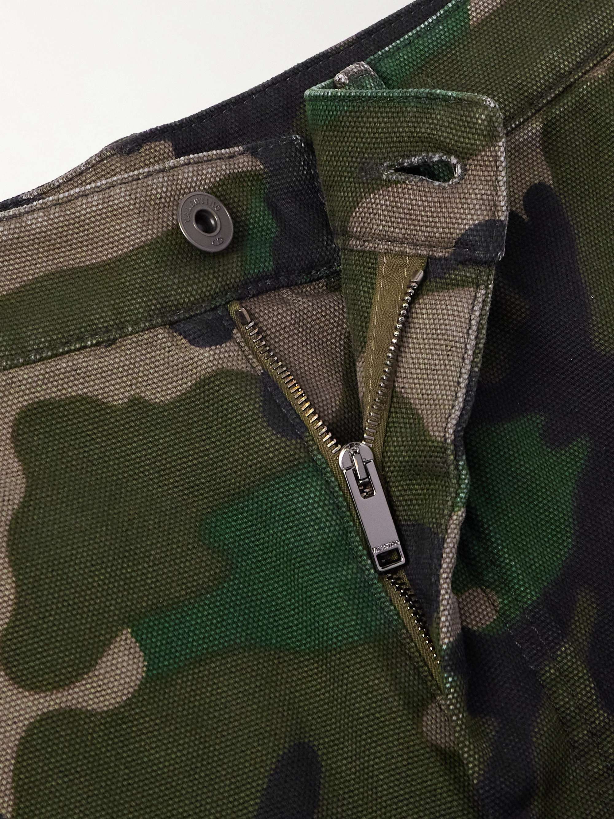 Straight-Leg Camouflage-Print Canvas Cargo Shorts view