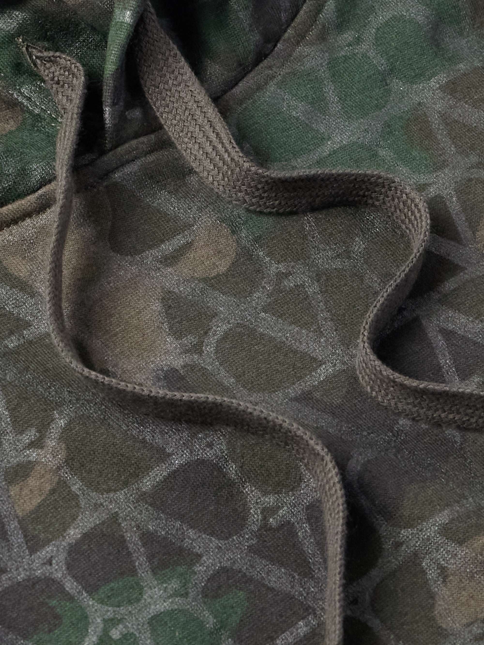 Camouflage-Print Cotton-Blend Jersey Hoodie view