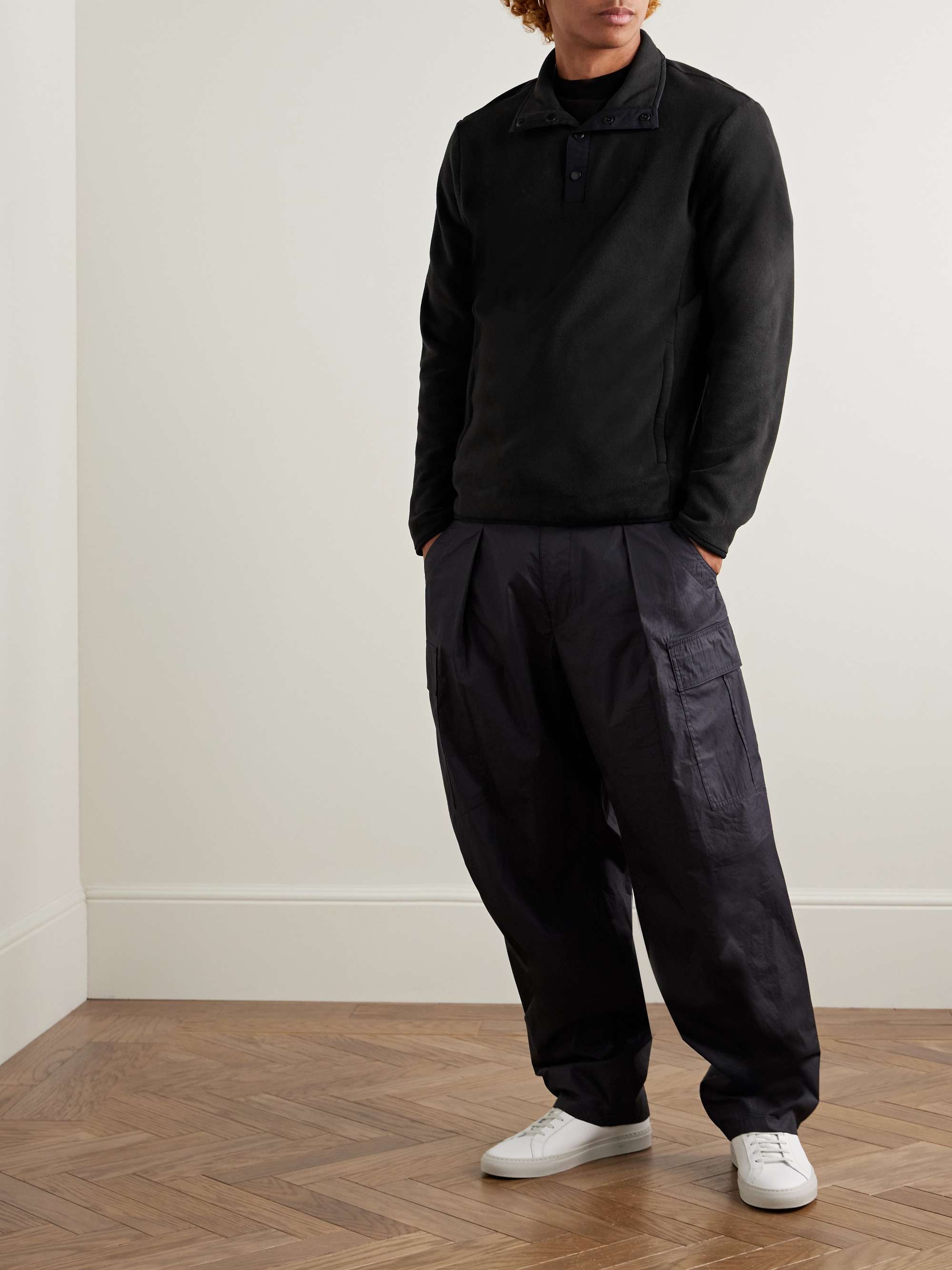 Recycled-Fleece Half-Placket Sweatshirt view
