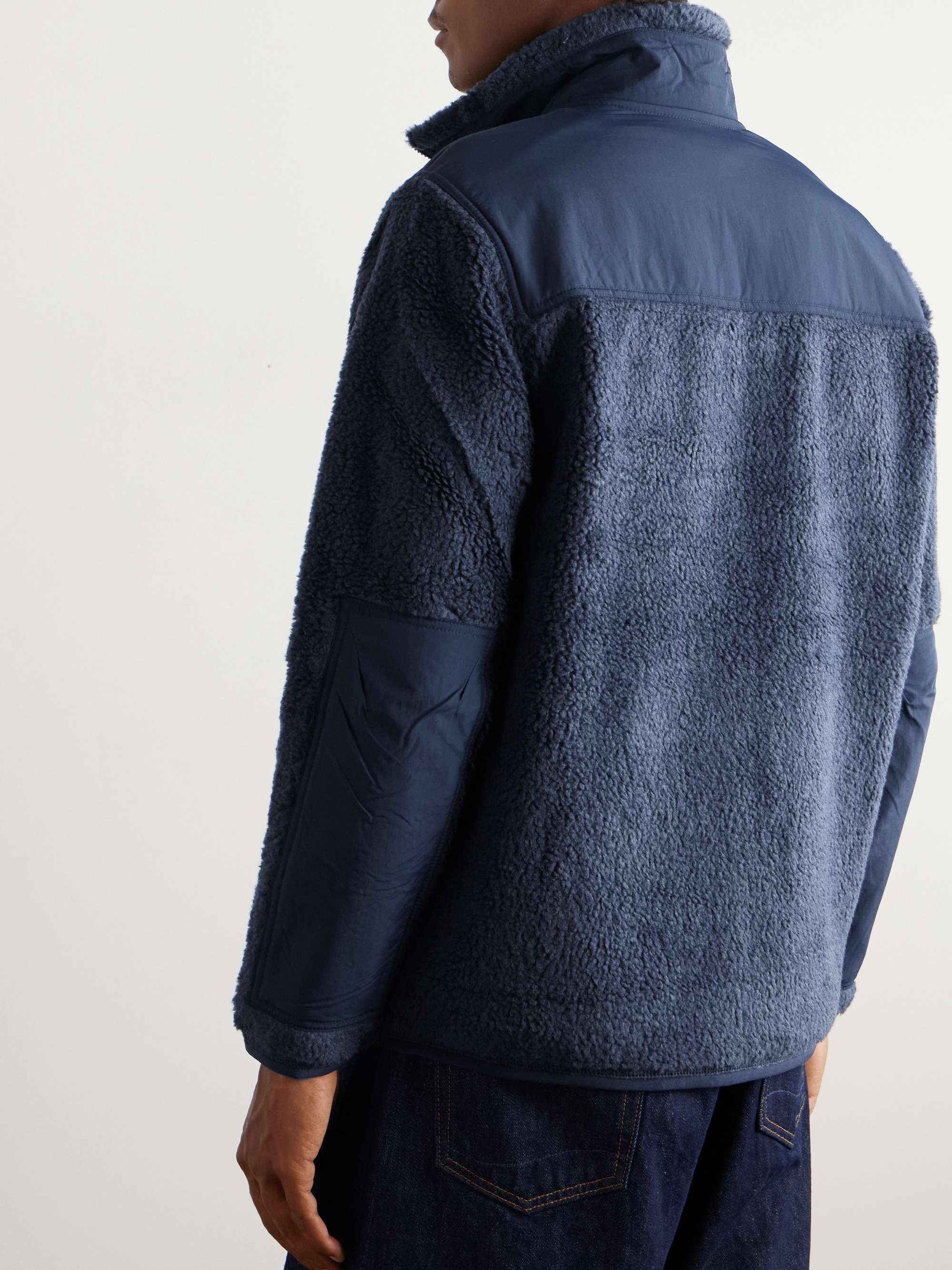 Shell-Trimmed Fleece Jacket view