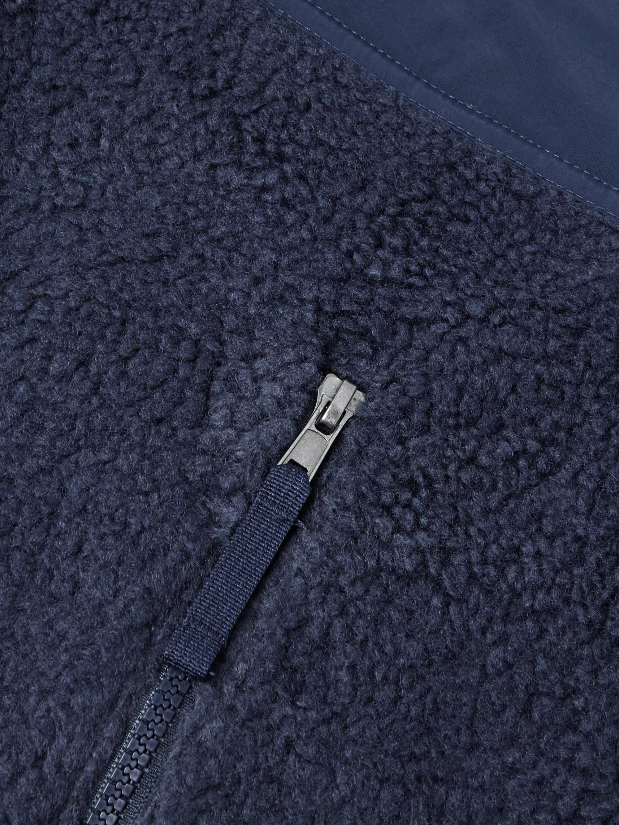 Shell-Trimmed Fleece Jacket view