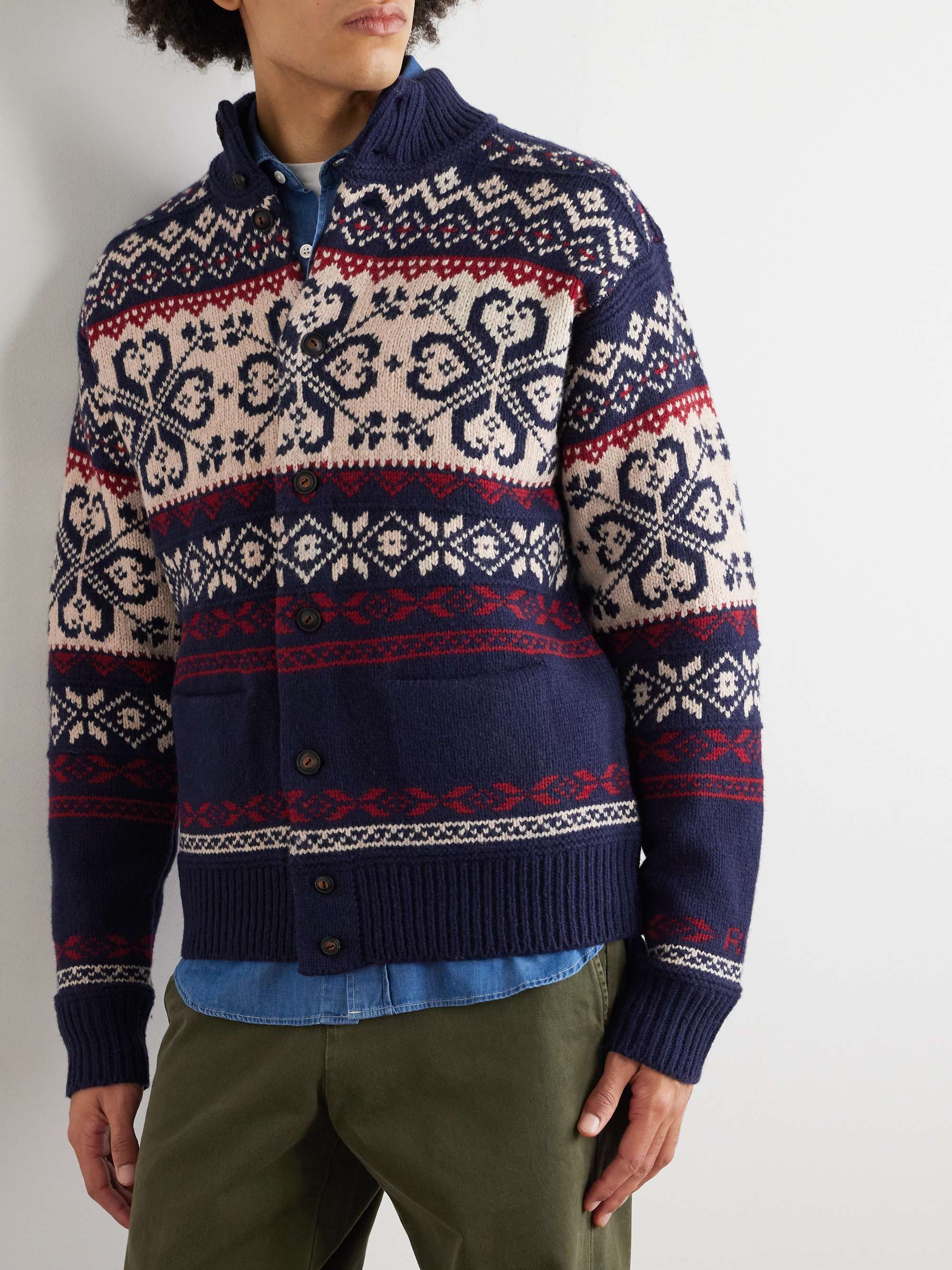 Wool-Blend Jacquard Cardigan view