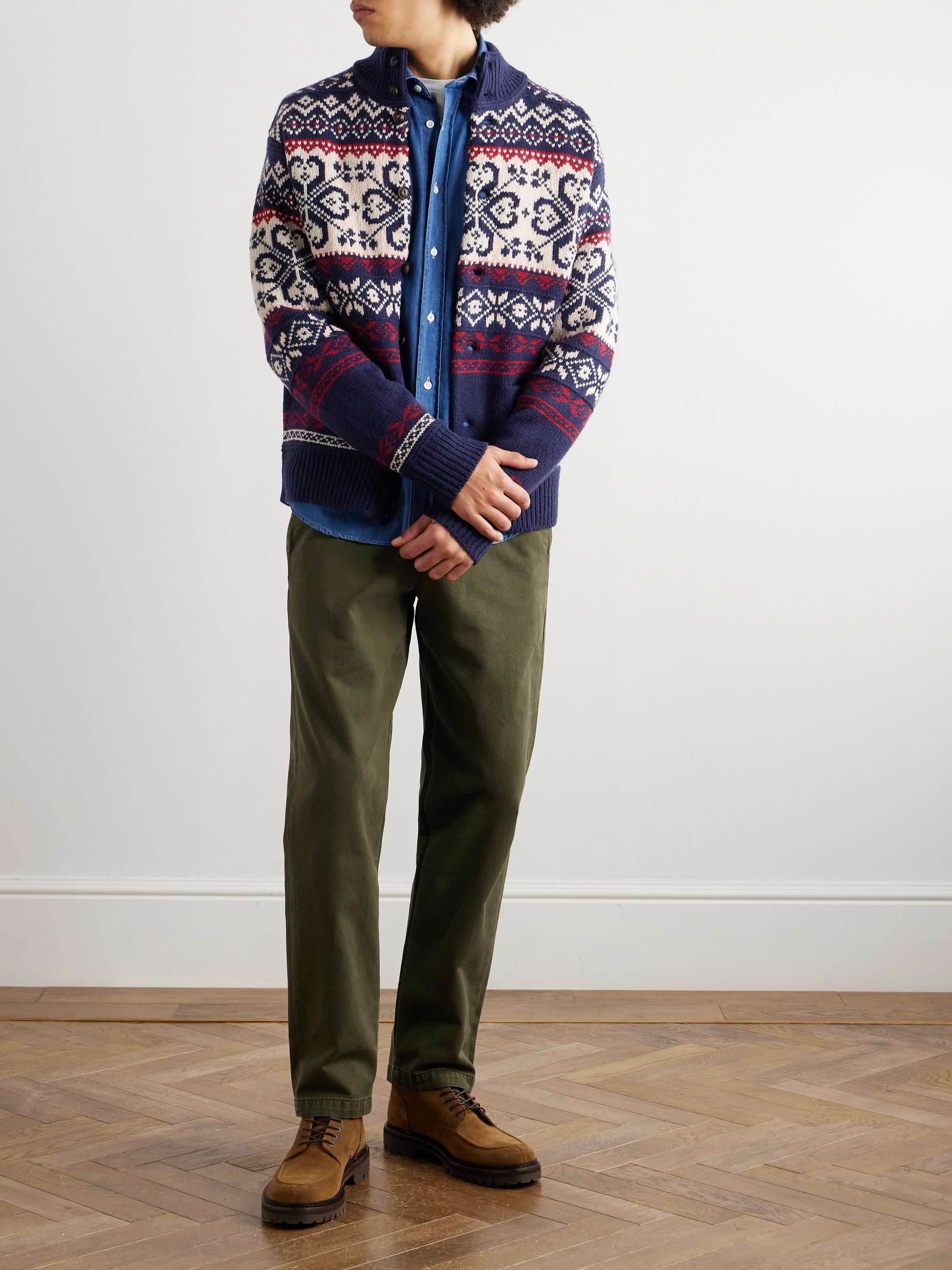 Wool-Blend Jacquard Cardigan view