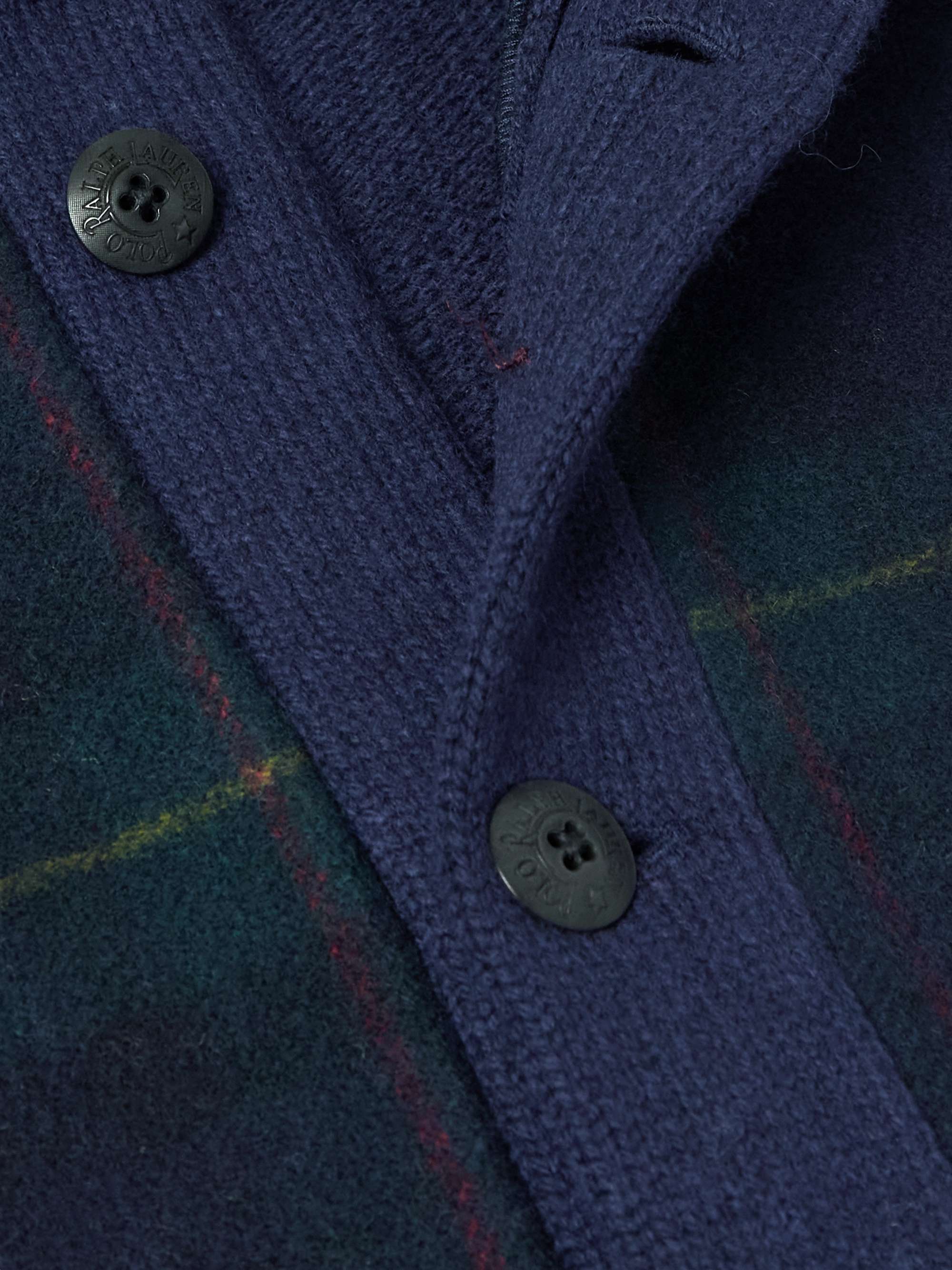 Wool and Checked Flannel Cardigan view
