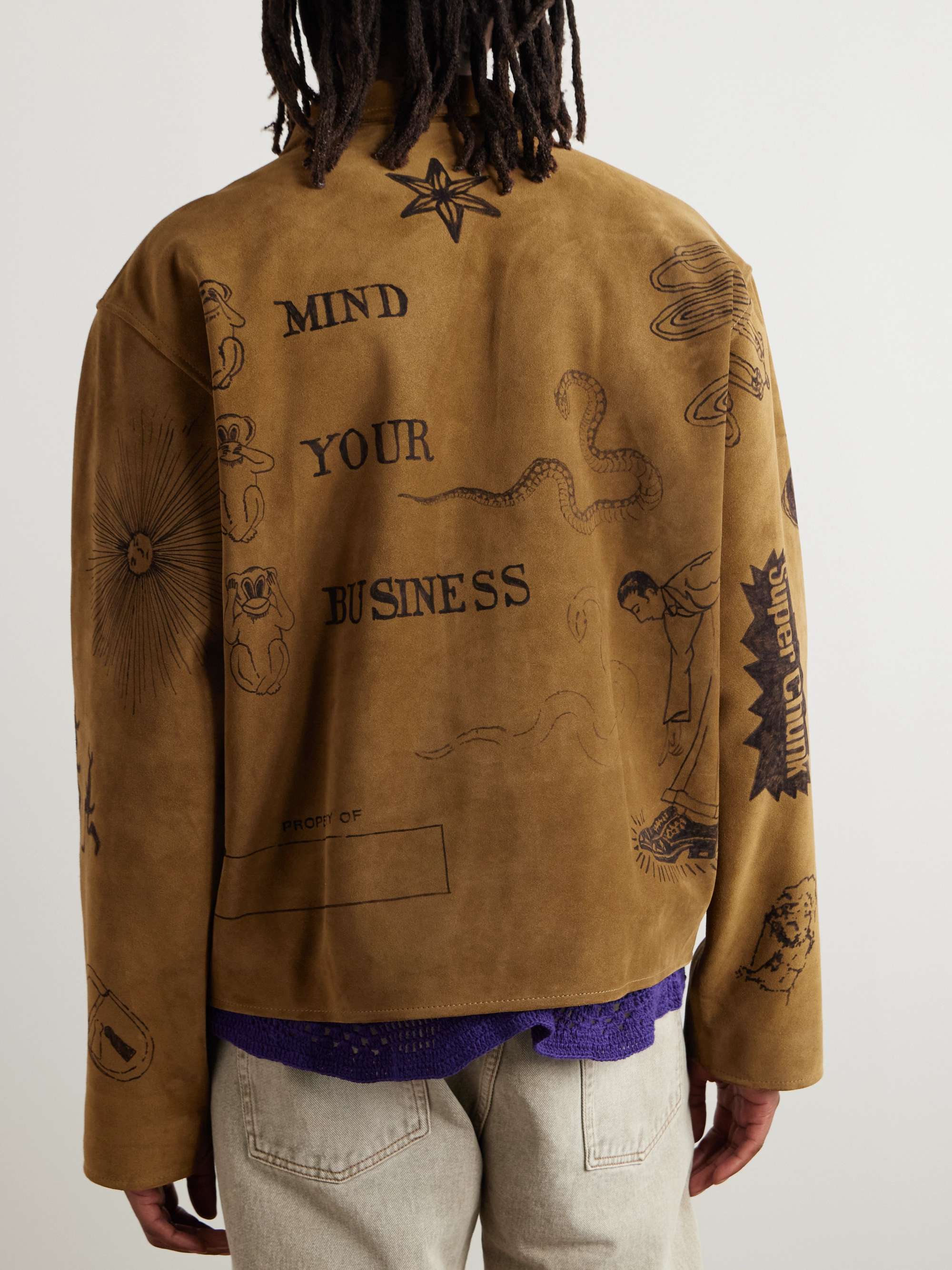 Printed Suede Blouson Jacket view