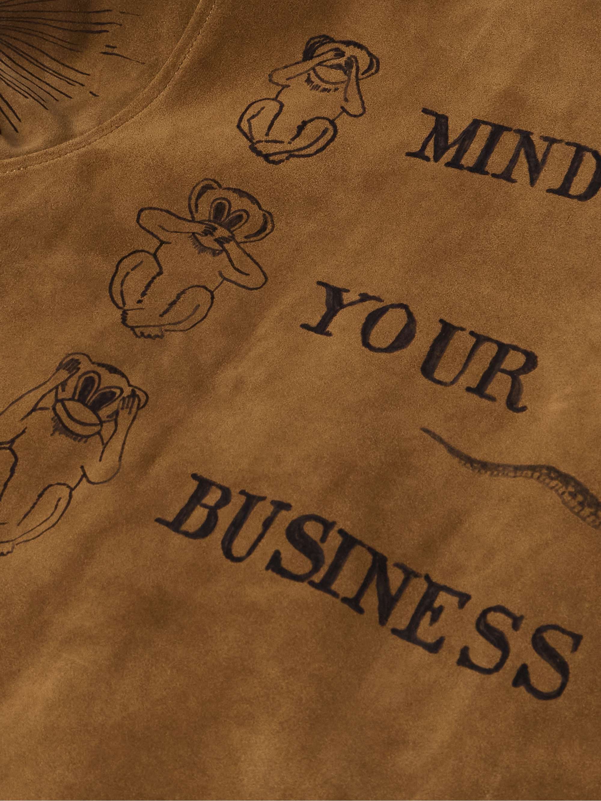 Printed Suede Blouson Jacket view