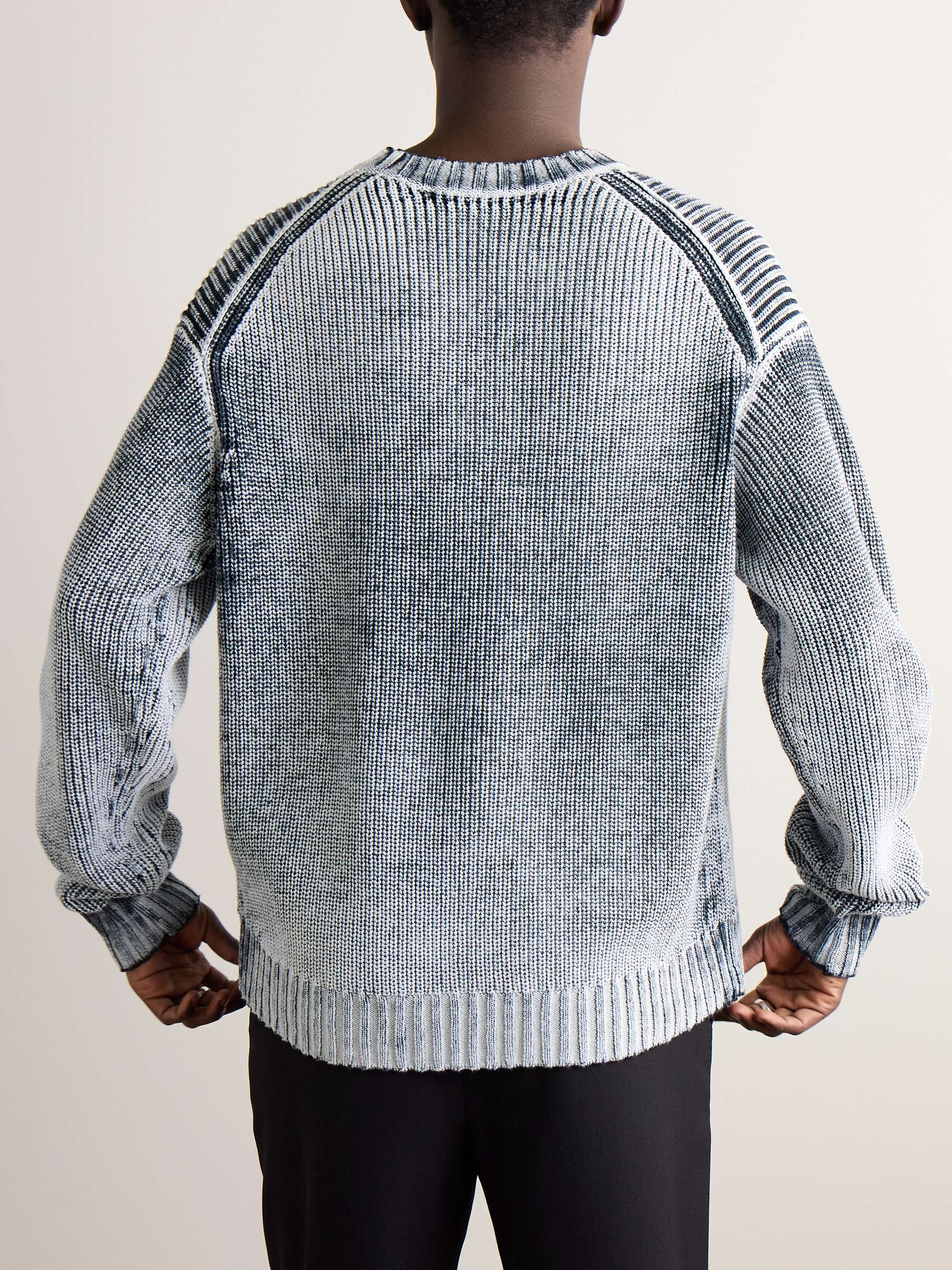 Kype Logo-Appliquéd Ribbed Wool-Blend Sweater view