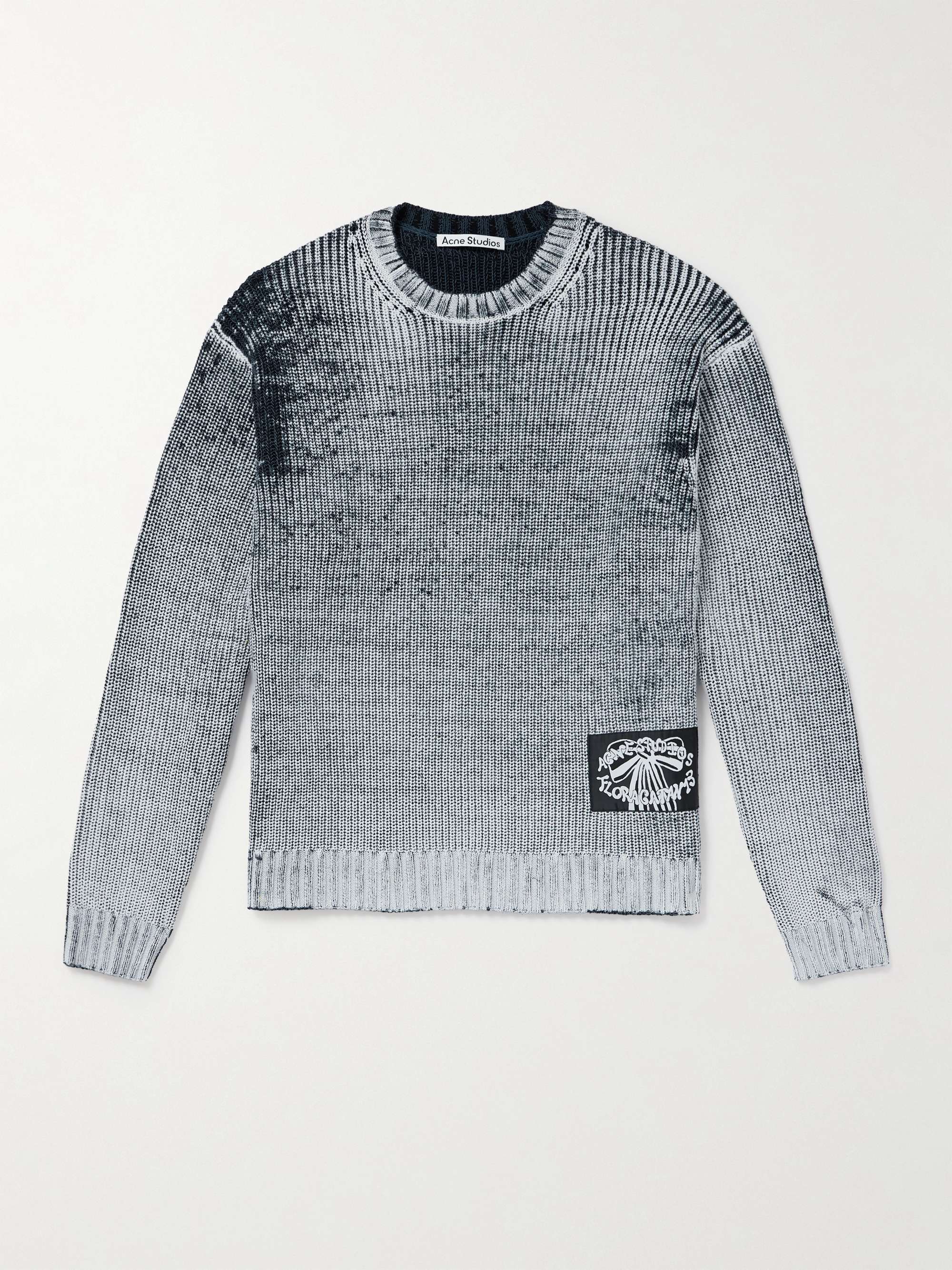 Kype Logo-Appliquéd Ribbed Wool-Blend Sweater view