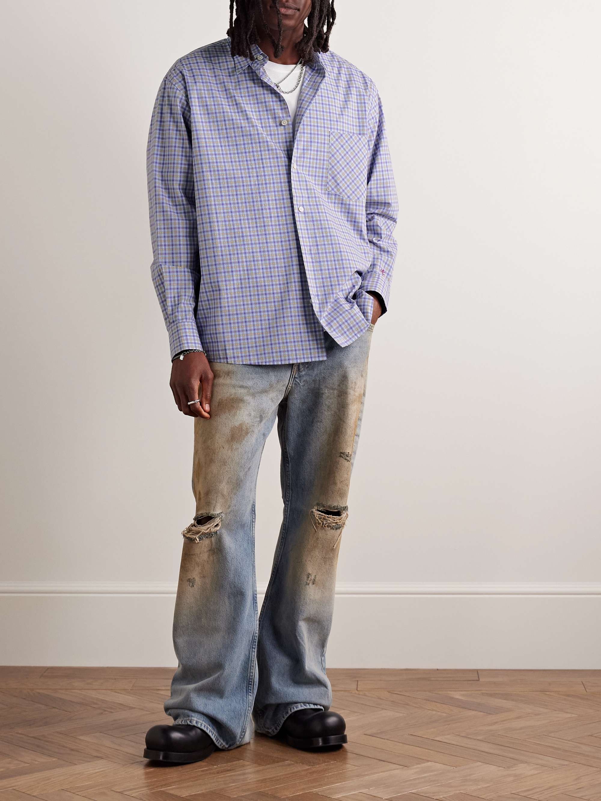 Sandrok Checked Cotton-Poplin Shirt view