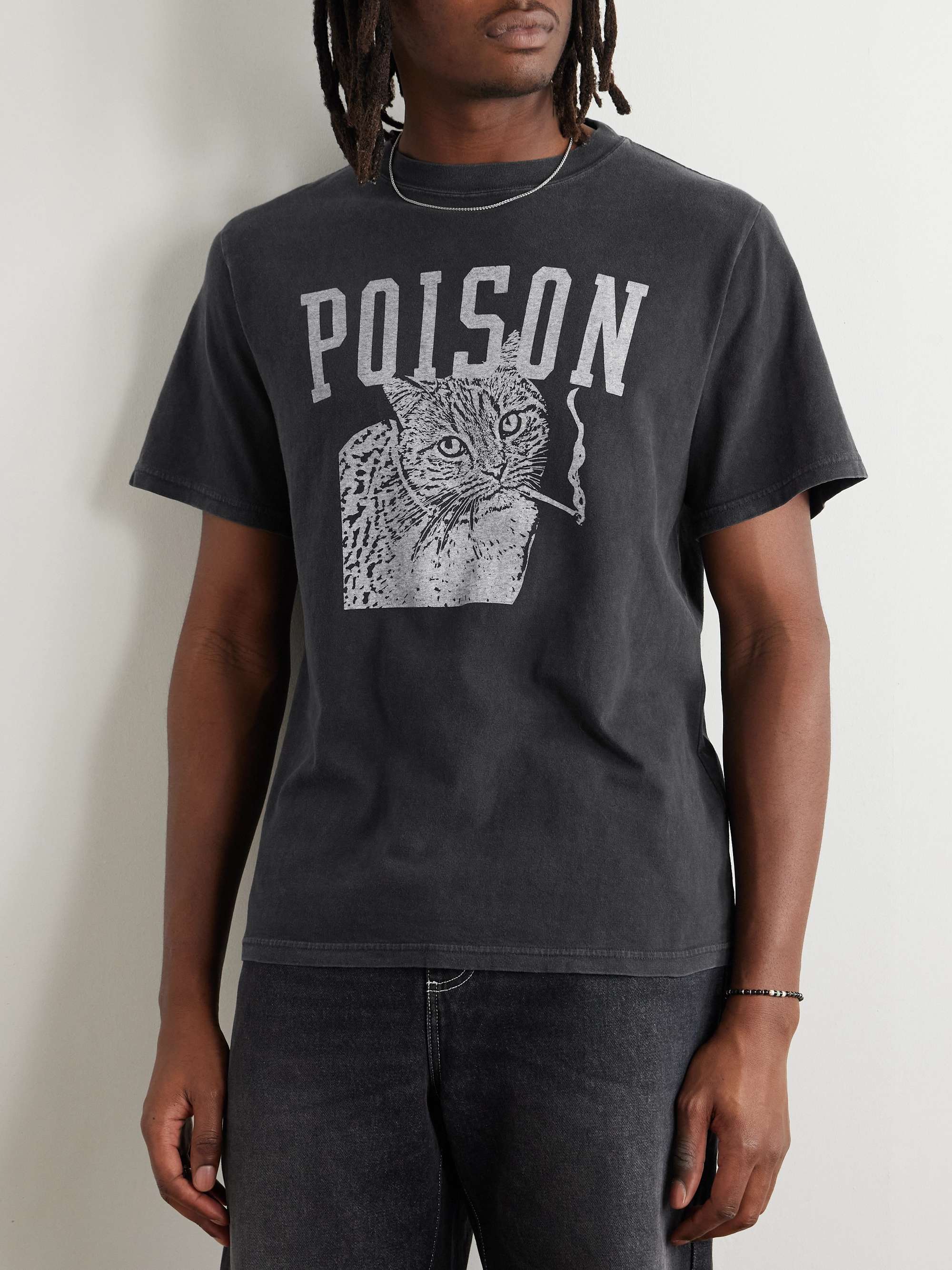 Poison Cat Printed Cotton-Jersey T-Shirt view