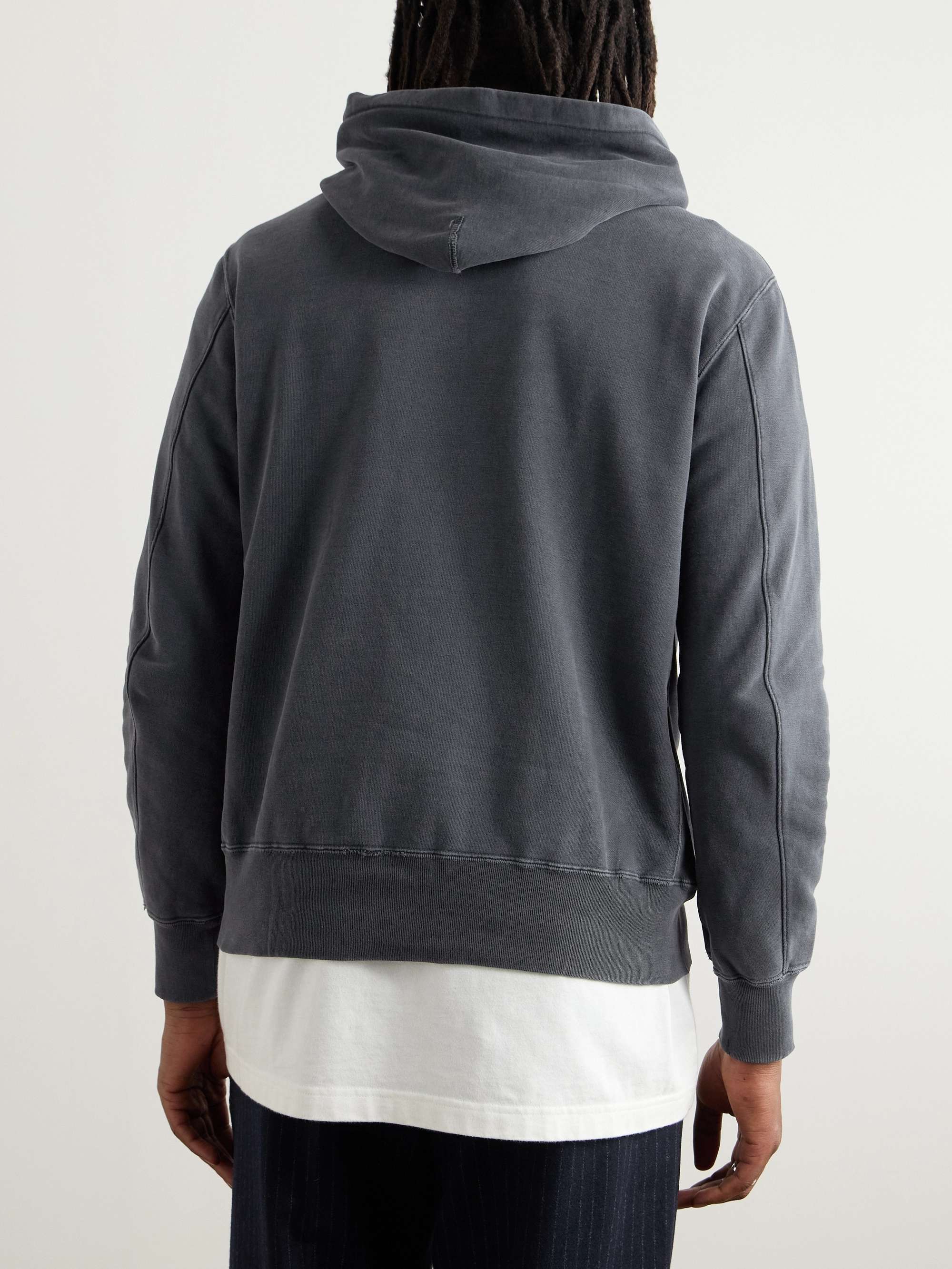 Logo-Print Cotton-Fleece Hoodie view