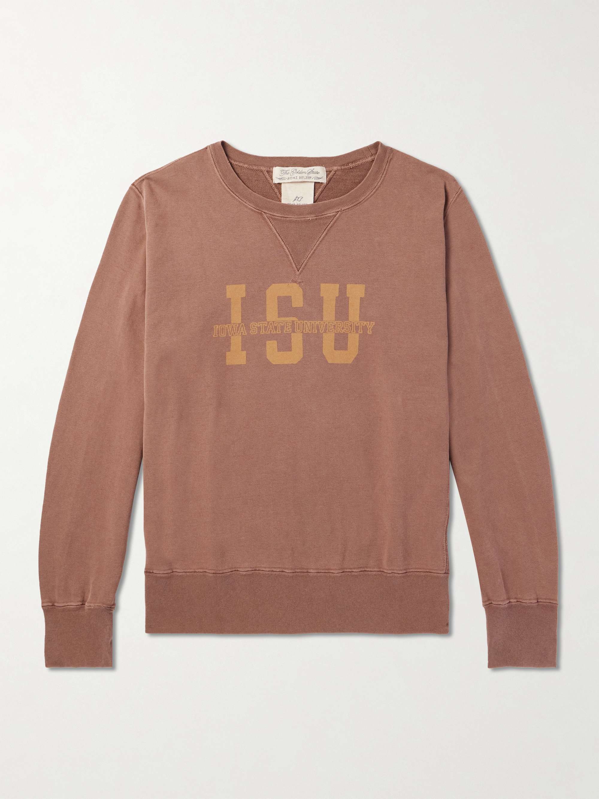 Isu Distressed Printed Cotton-Jersey Sweatshirt view