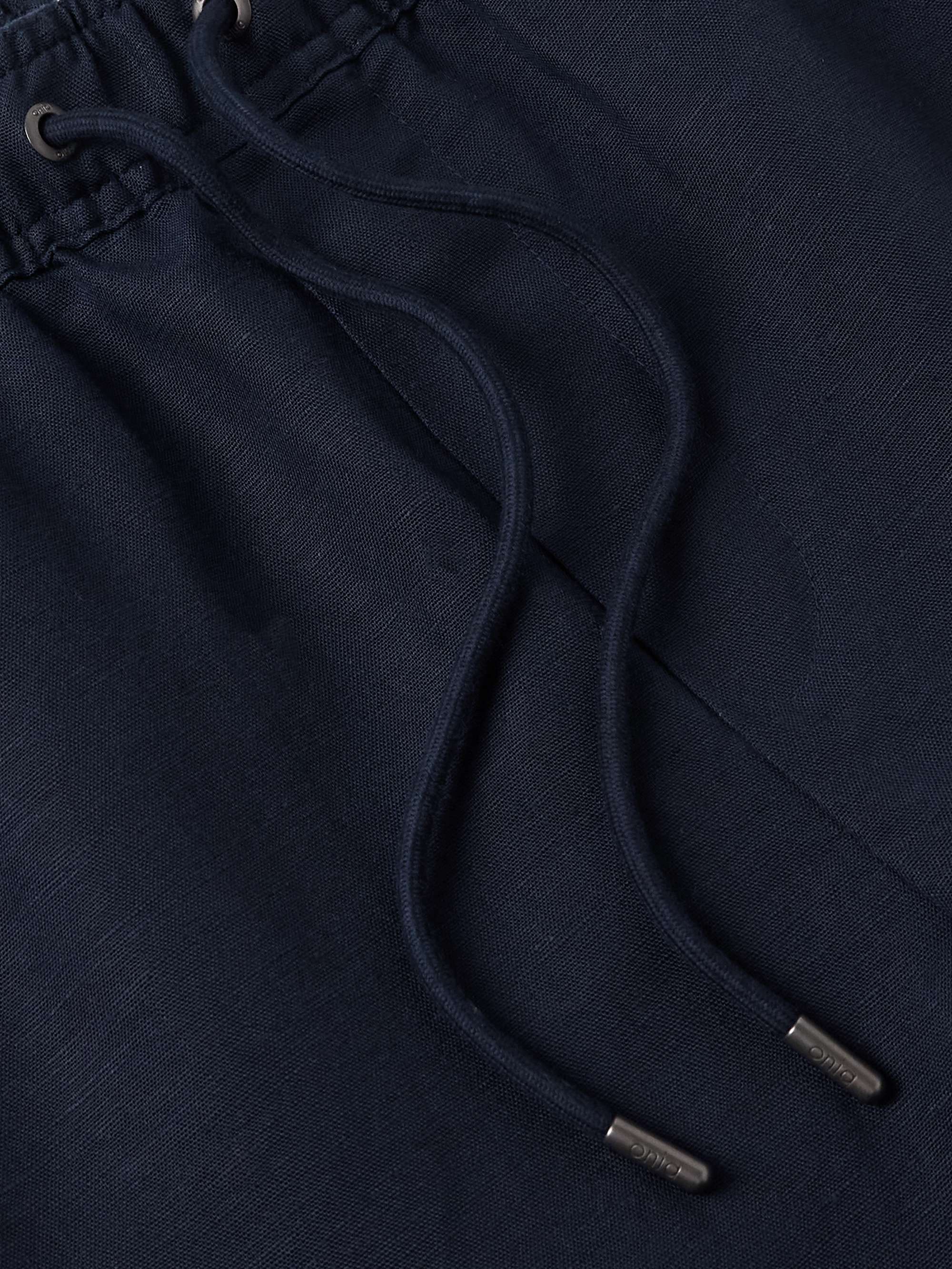 Air Straight-Leg Linen and Lyocell-Blend Drawstring Shorts view