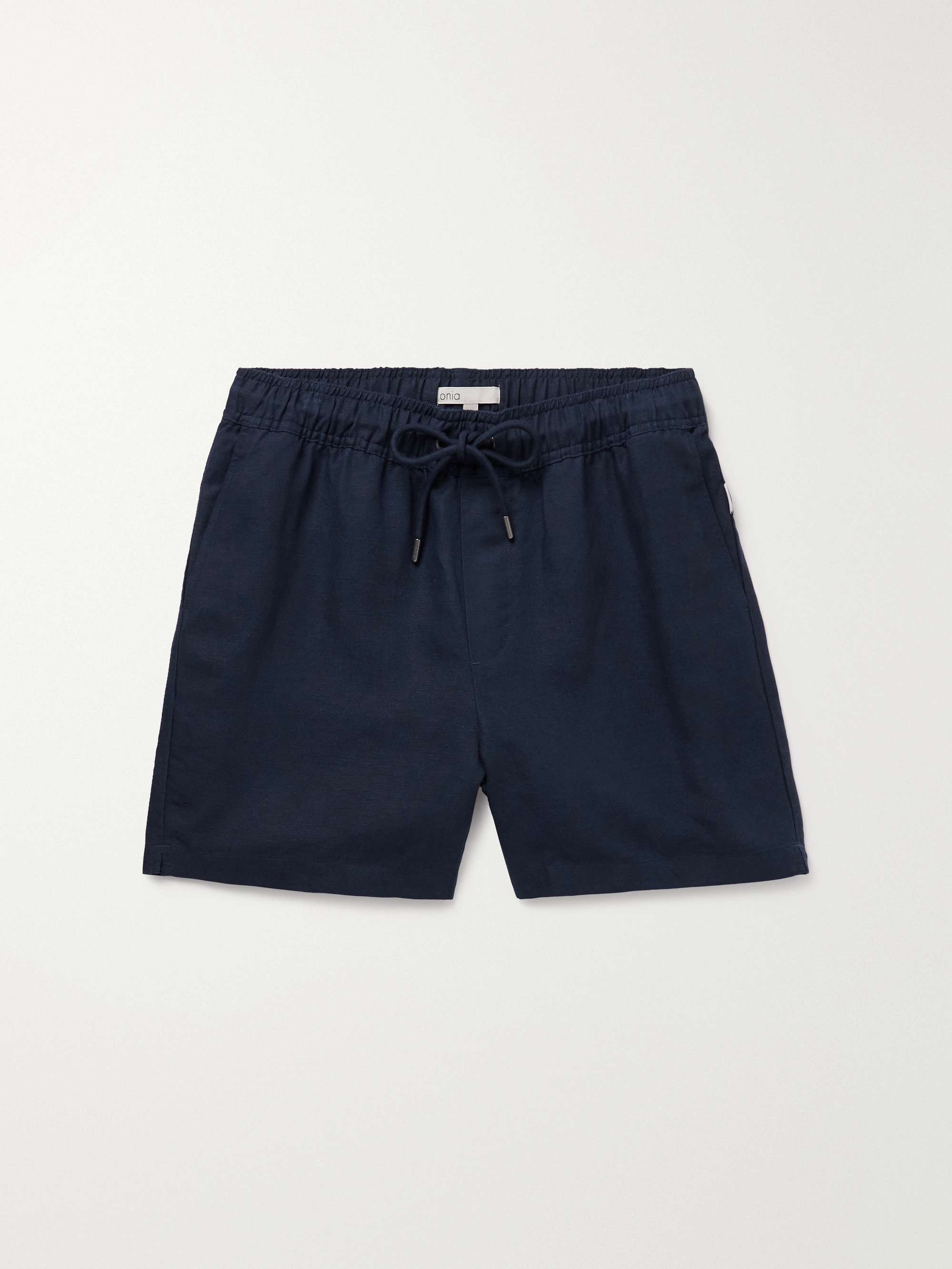 Air Straight-Leg Linen and Lyocell-Blend Drawstring Shorts view