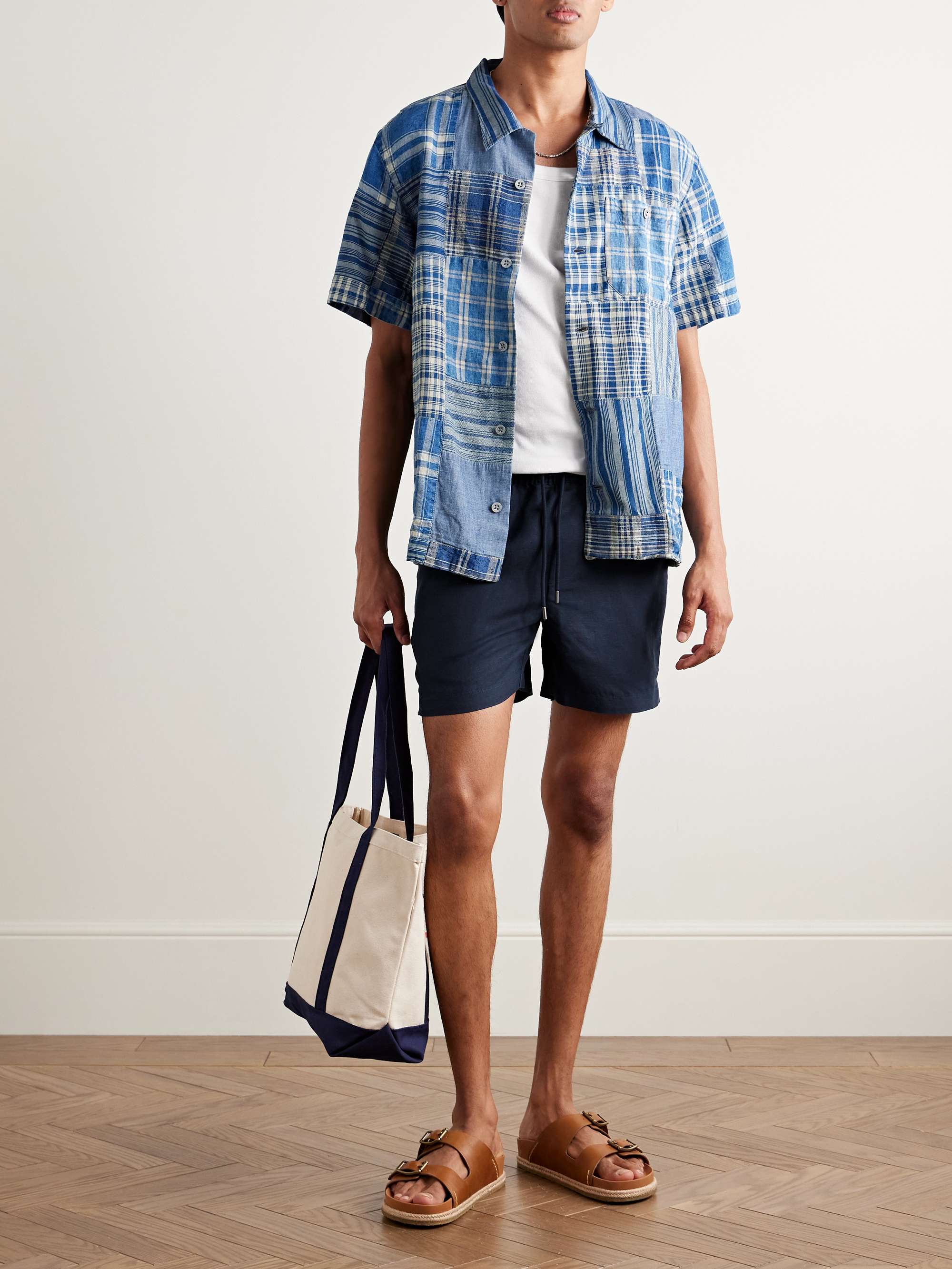 Air Straight-Leg Linen and Lyocell-Blend Drawstring Shorts view