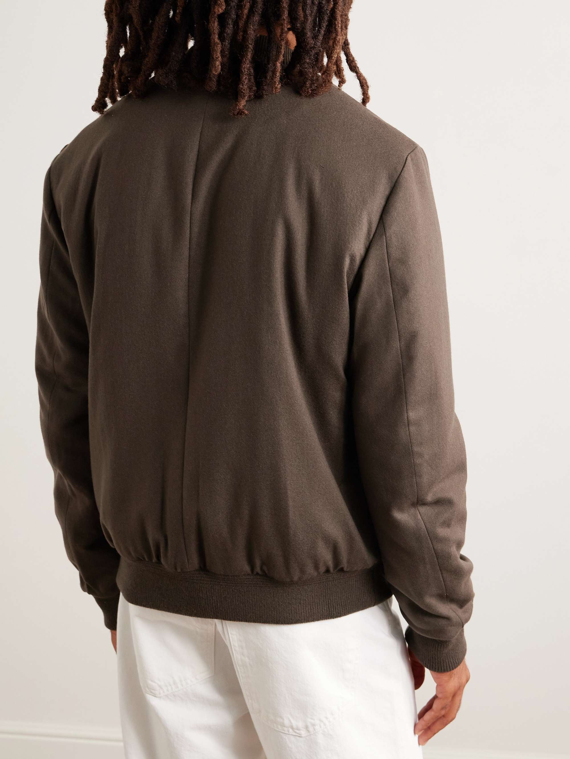 Padded Cashmere-Blend Bomber Jacket view